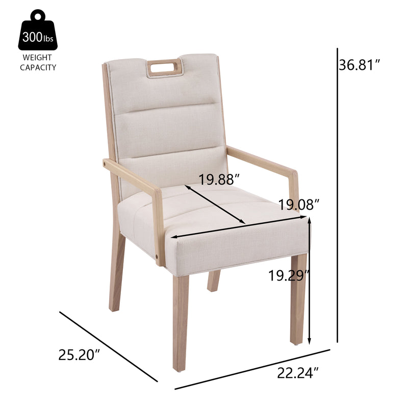 Upholstered Dining Chairs with Armrests by HouseOfZazla