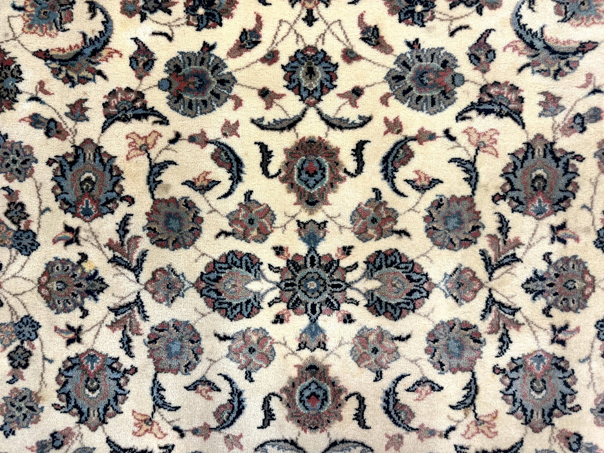 Karastan Rug 8.8 x 12, Ivory Rose Kashan #768, Wool Pile Karastan Carpet, Original 700 Series, Rare, Discontinued, Vintage by Jewel Rugs