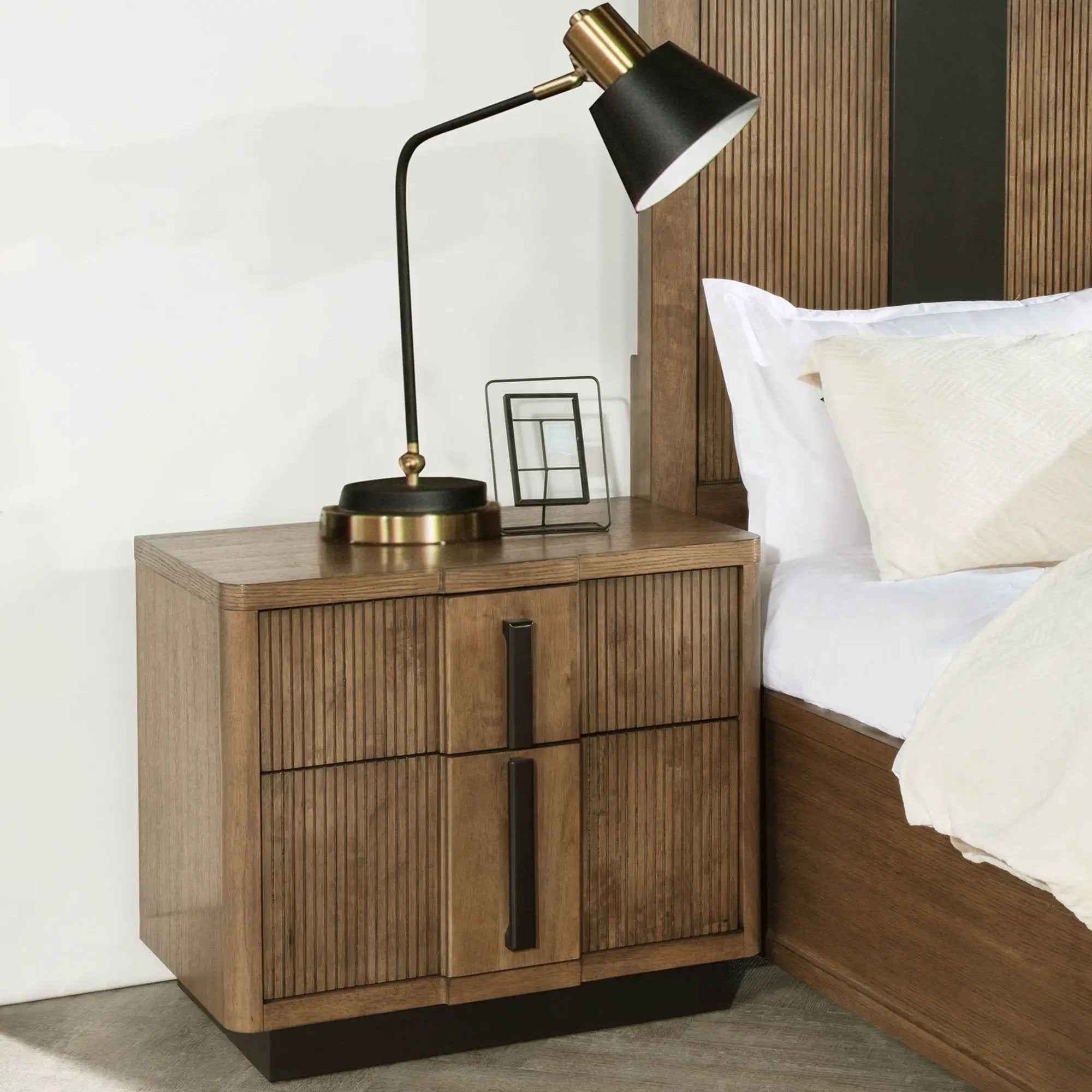 Moraga - 2 Drawer Nightstand - Ash Brown by HouseOfZazla