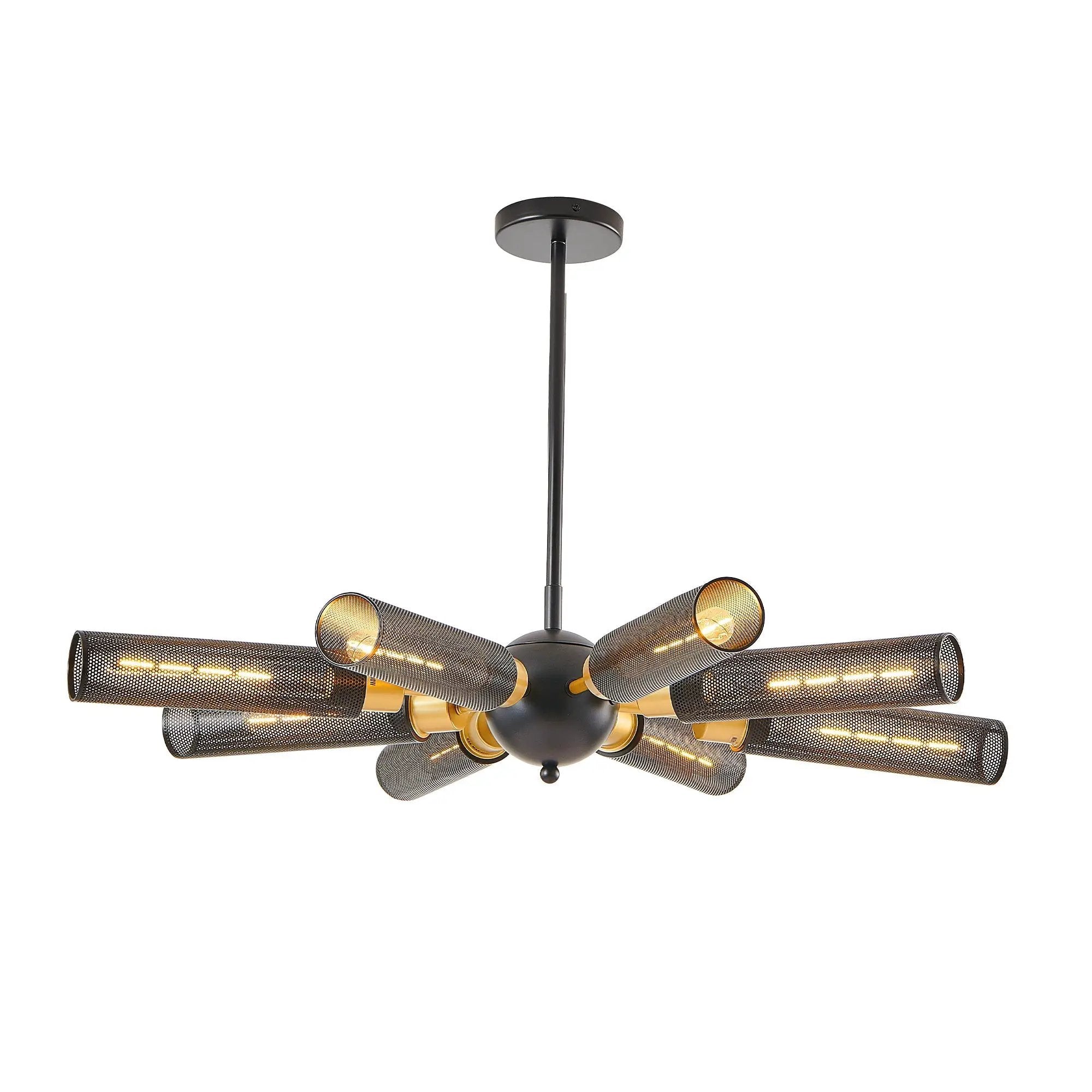 34' Modern Industrial Sputnik 8-Light Chandelier by HouseOfZazla