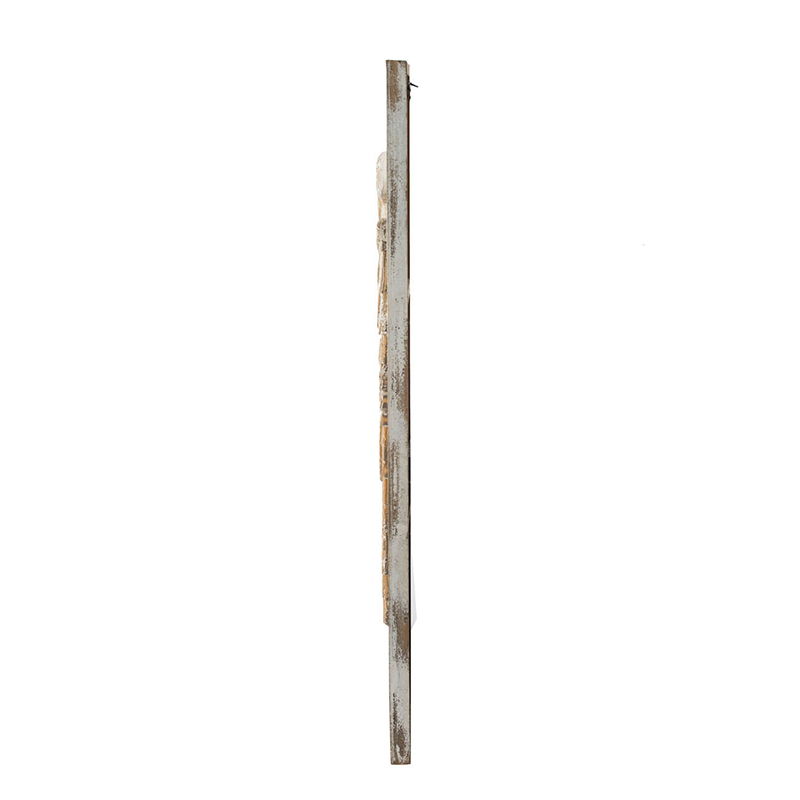 Feather Wing Wall Panels With Distressed, Rectangle Hanging Wall Art (Set of 2) - Multicolor by HouseOfZazla