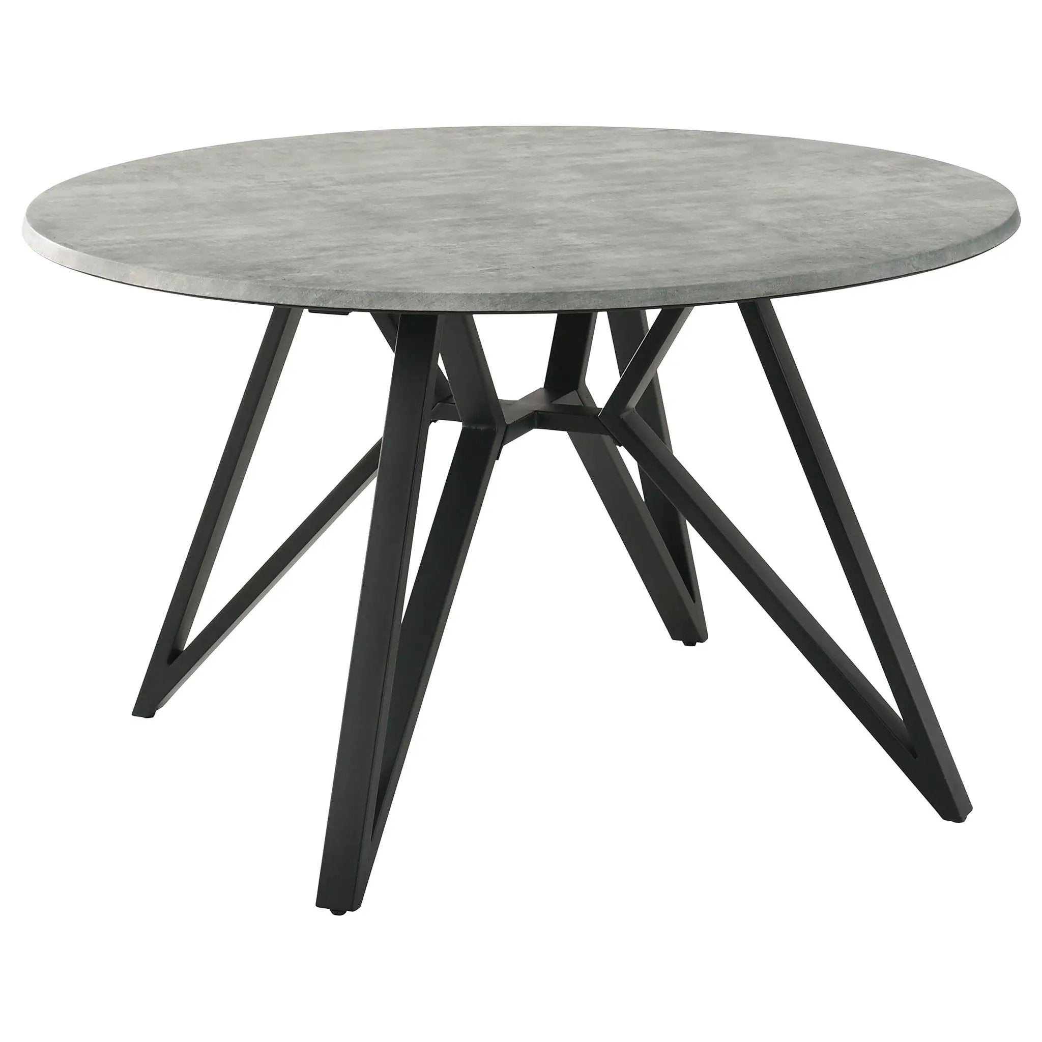 Neil Round 50-inch SmartTop Dining Table Gunmetal by Unique Piece Furniture