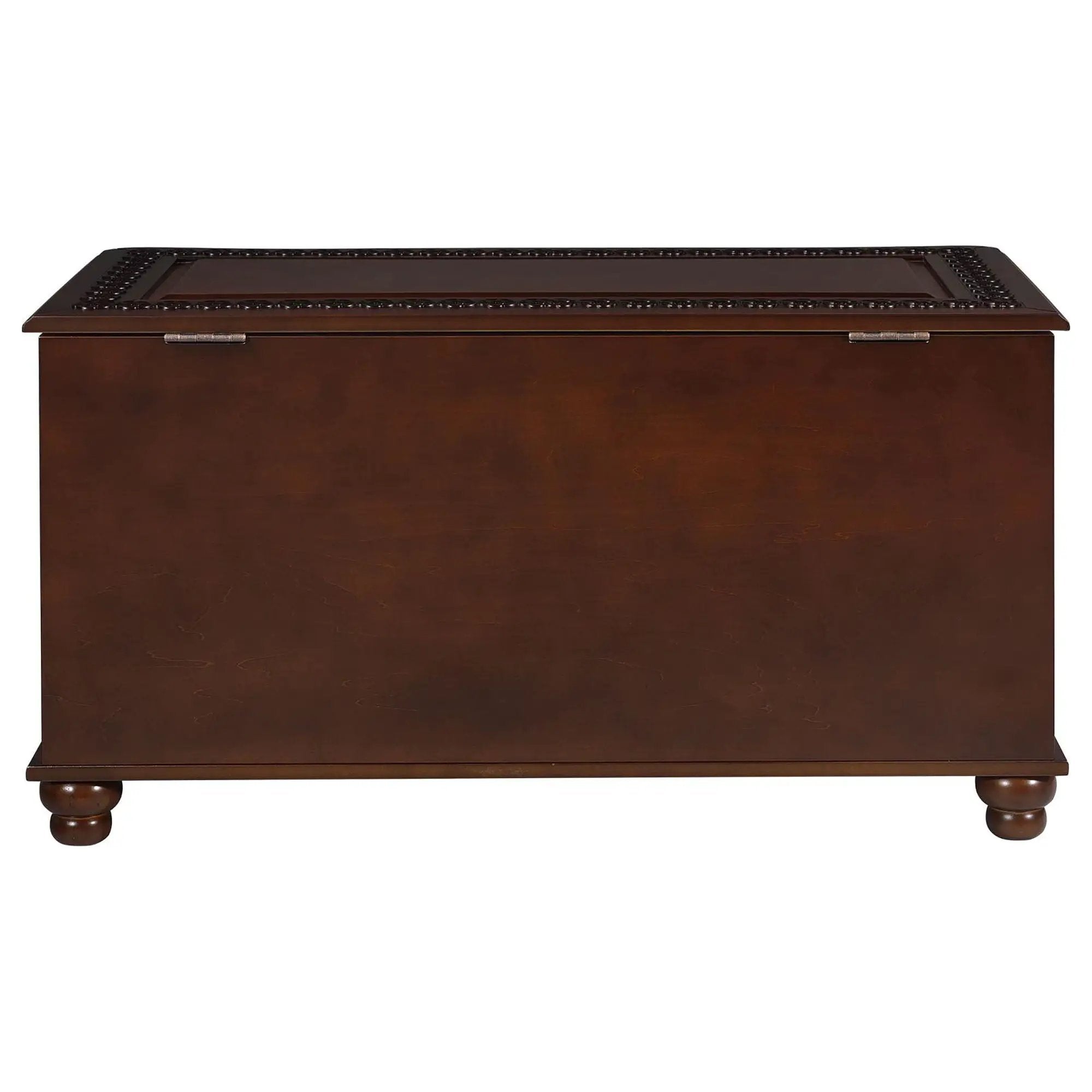Ornate - Deep Flip Open Storage Cedar Chest With Cedar Lining - Brown by HouseOfZazla