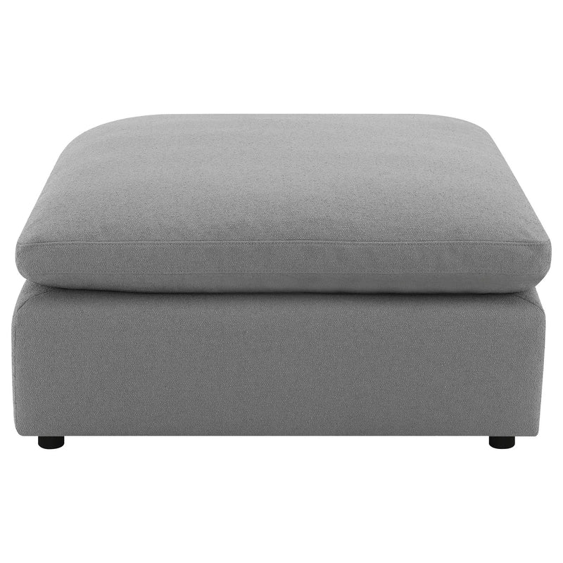 Raleigh Boucle Upholstered Ottoman Grey by Unique Piece Furniture