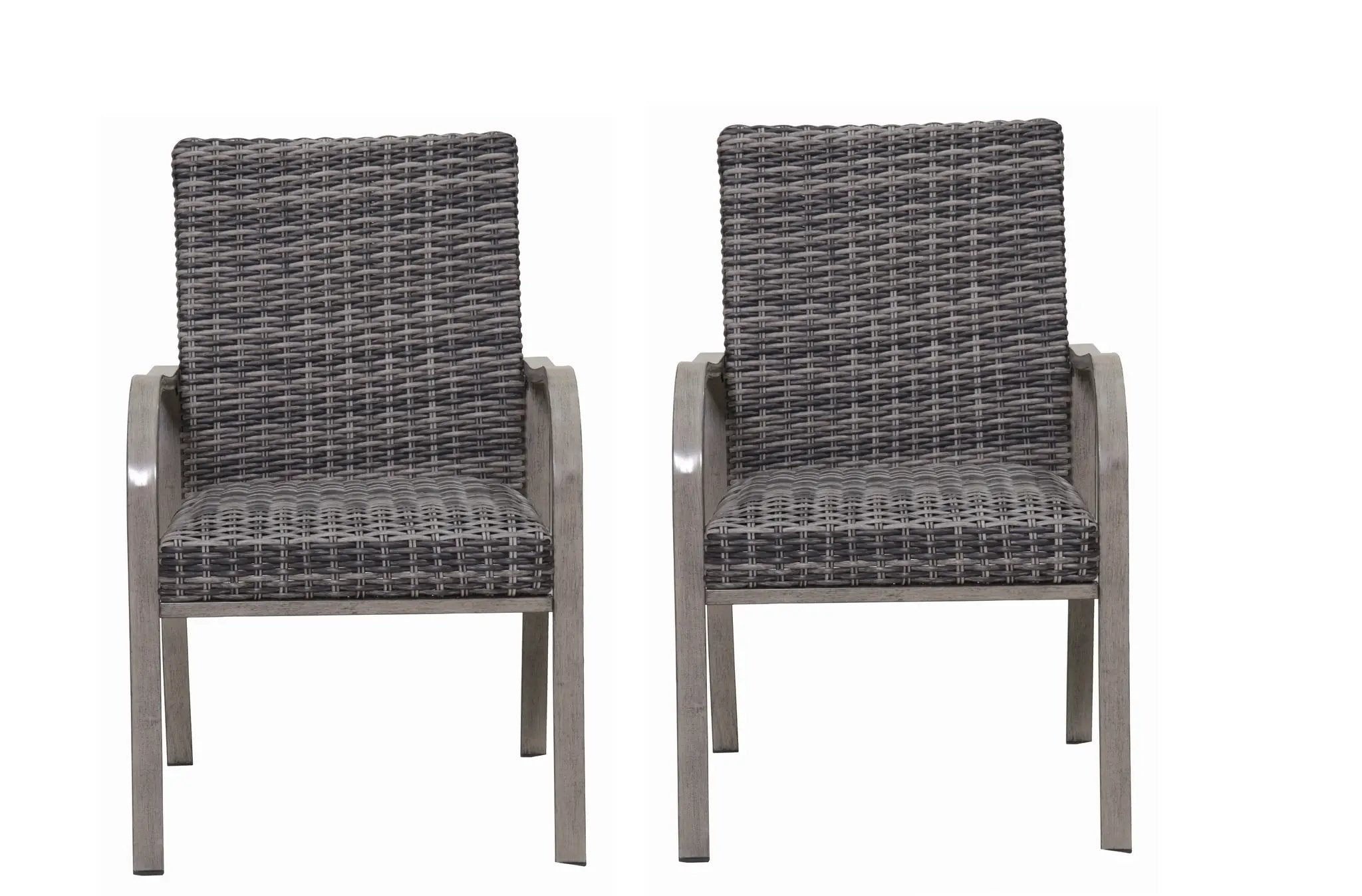 2PC Outdoor Dining Chair with Hand-Painted Frame and Water-Washed Cotton Seat by HouseOfZazla