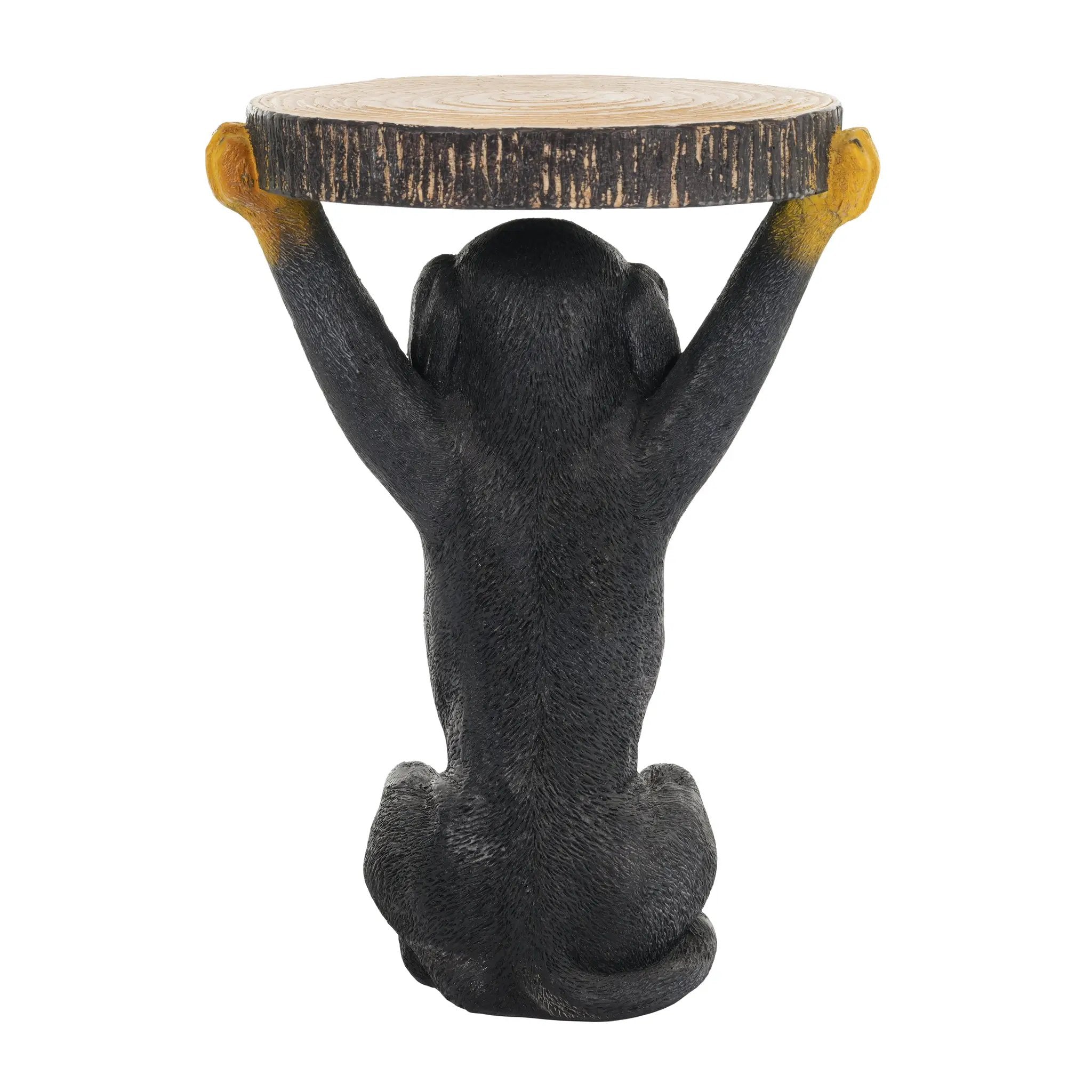 22.17'H Black Dog Side Table Pedestal End Table Stool by HouseOfZazla