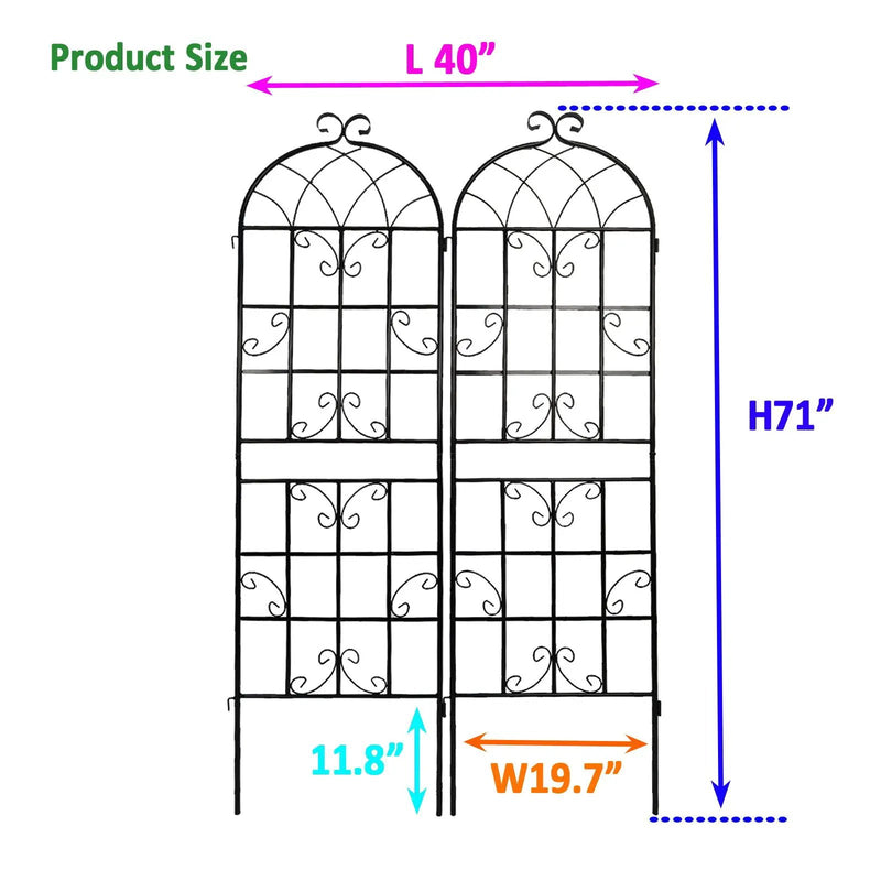 Metal Garden Rustproof Trellis For Climbing Plants Outdoor Flower Support by HouseOfZazla