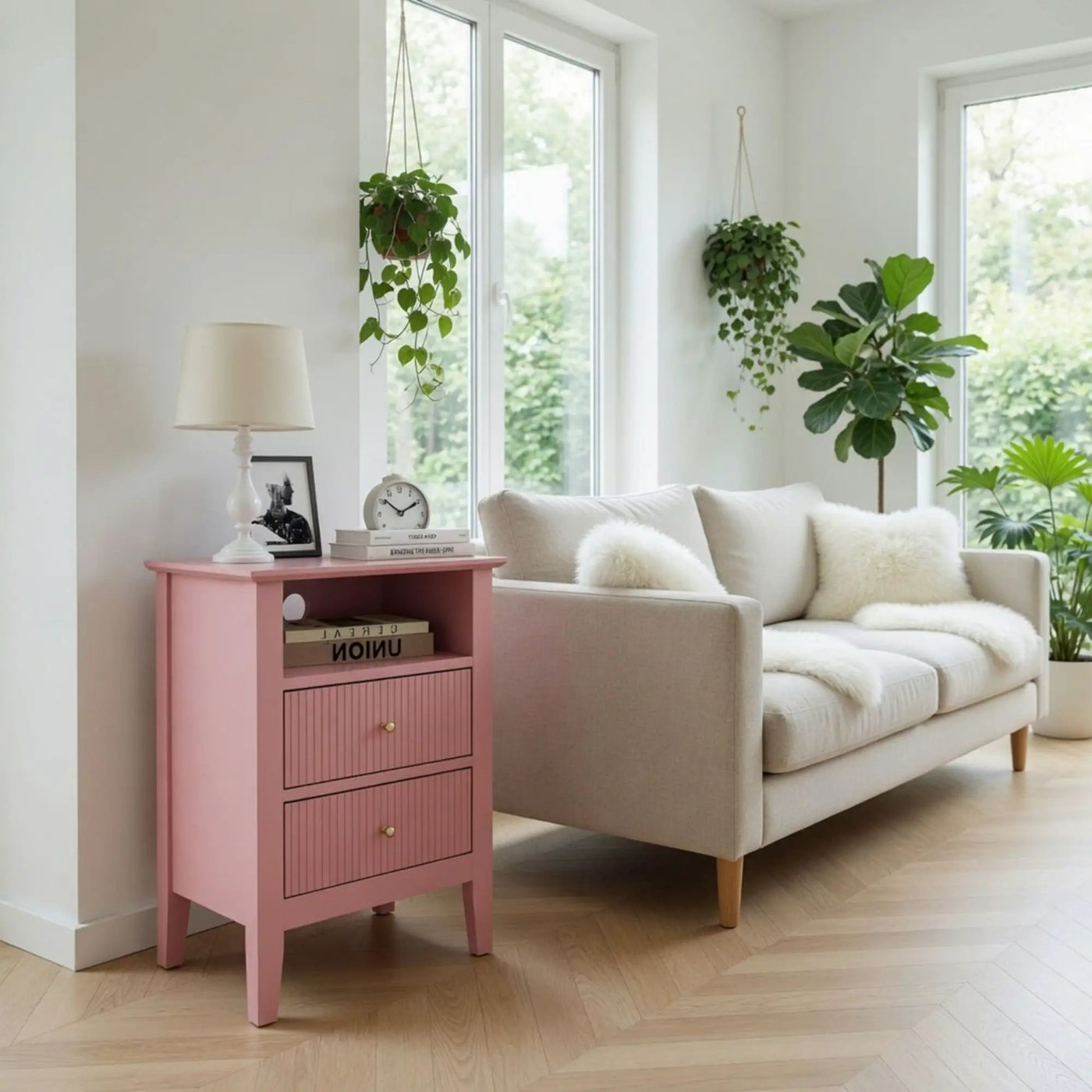Fluted Nightstand With 2 Drawers by HouseOfZazla