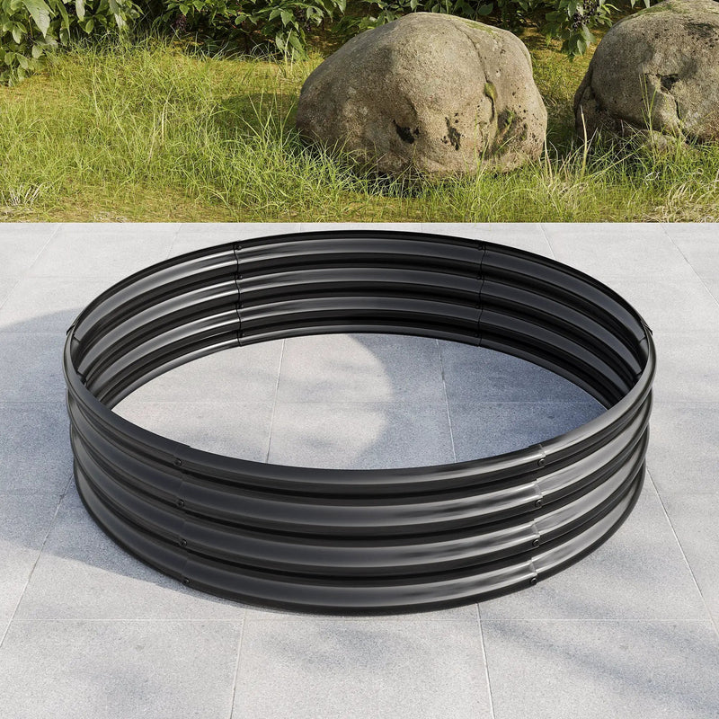 2PCS 47.24" Round Raised Garden Beds for Outdoor Gardening by HouseOfZazla