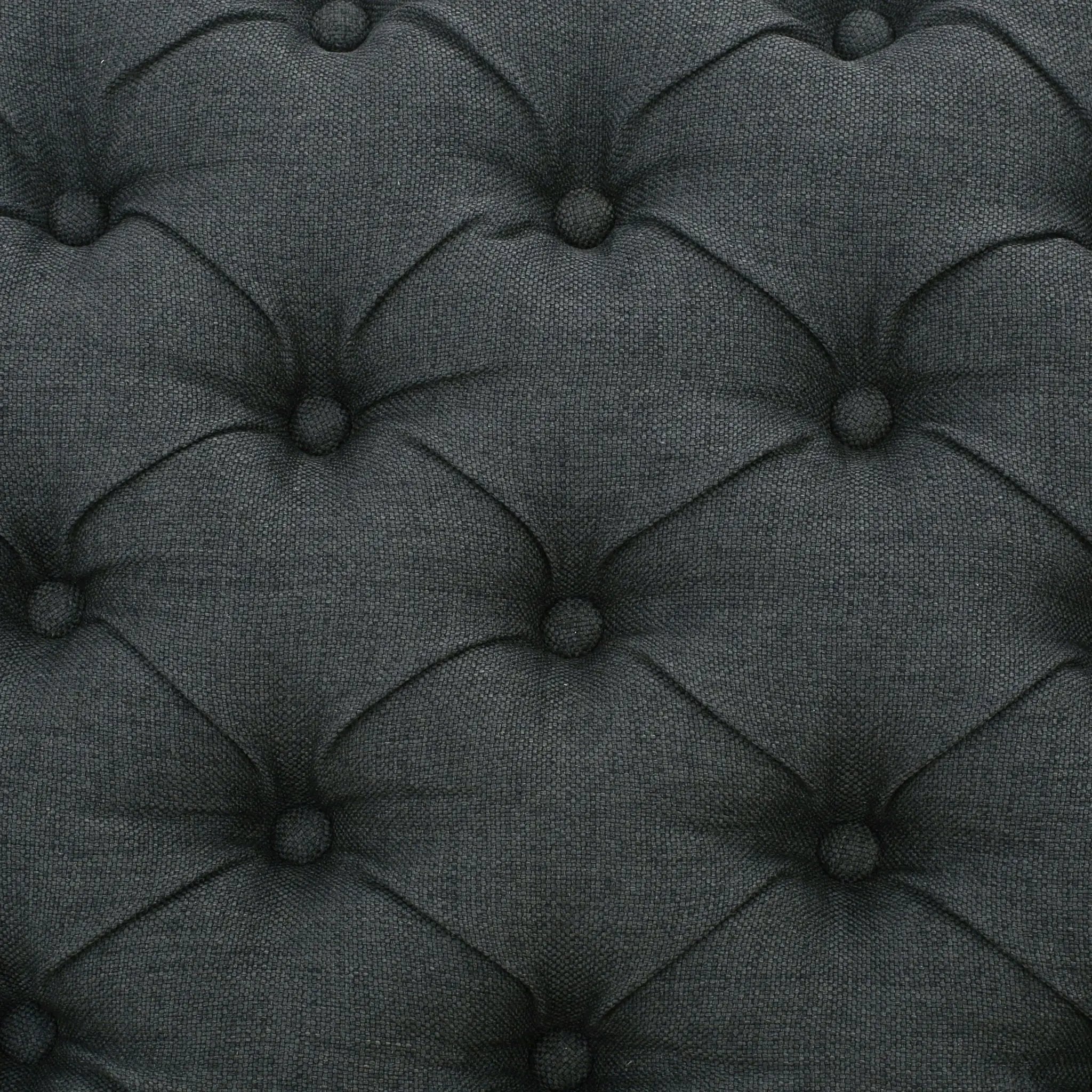 Contemporary Storage Ottoman With Tufted Top - Dark Gray by HouseOfZazla