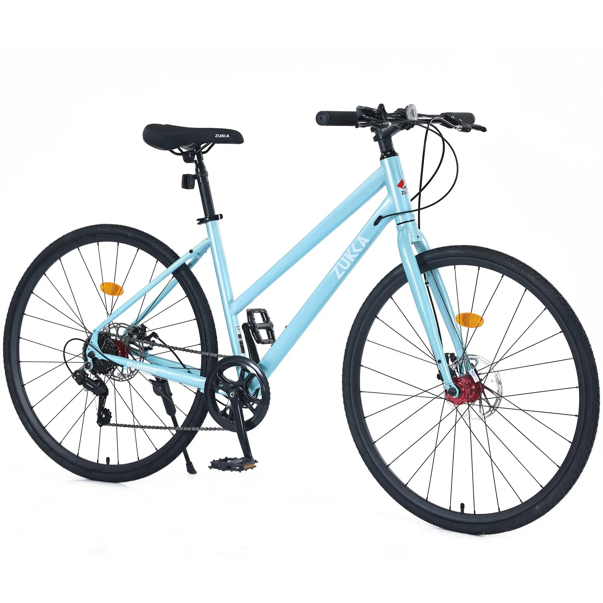 7 Speed Hybrid Bike Disc Brake 700C Road Bike for Men & Women by HouseOfZazla