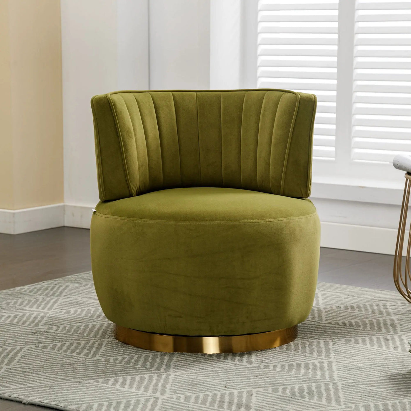 360 Degree Swivel Cuddle Barrel Accent Sofa Chair by Unique Piece Furniture