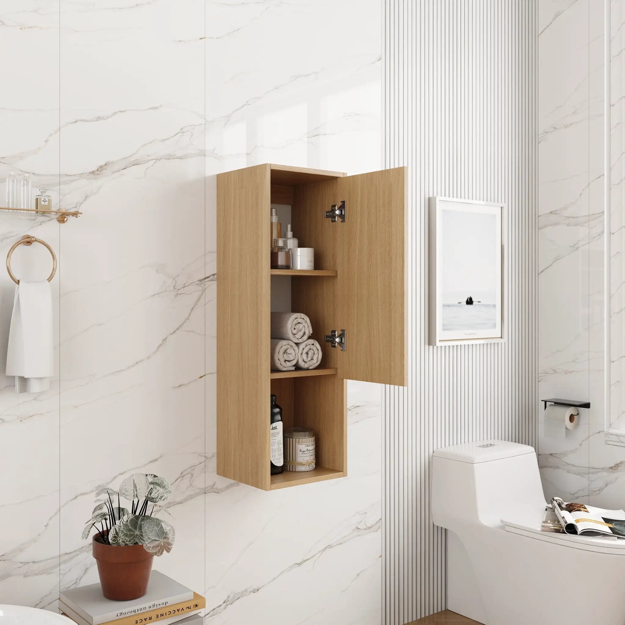 12 Inch Small Wall-Mounted Side Cabinet by HouseOfZazla