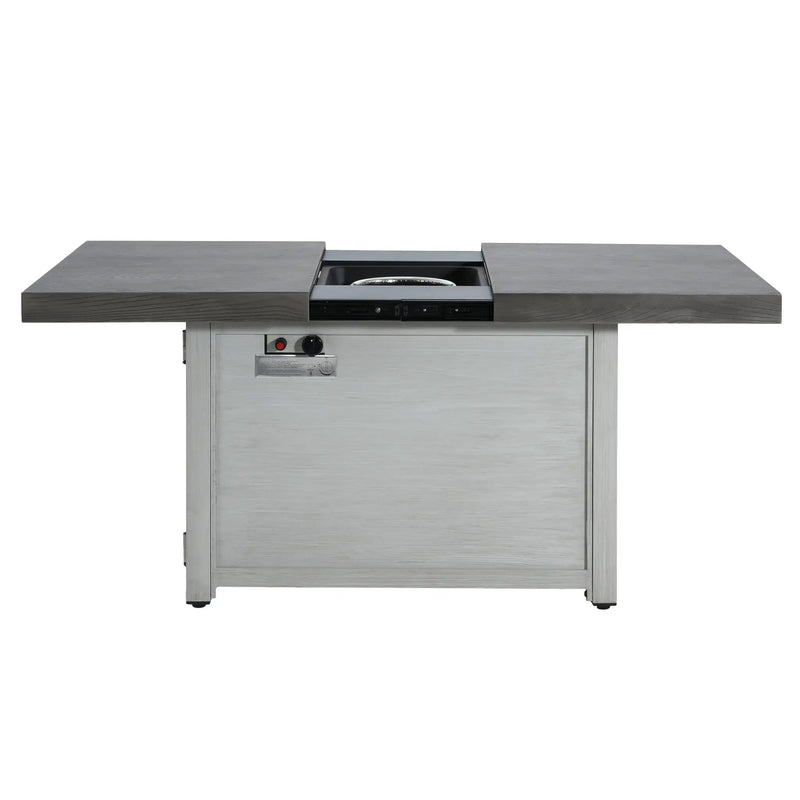 Extendable Rectangle Aluminum Alloy Fire Pit Table, 50,000 BTU by HouseOfZazla