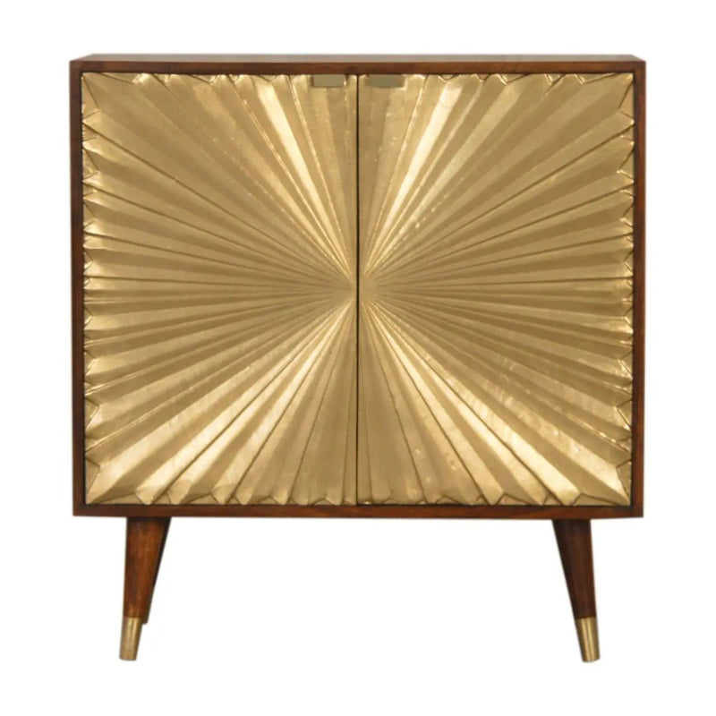 Manila - Cabinet - Gold / Brown by Unique Piece Furniture