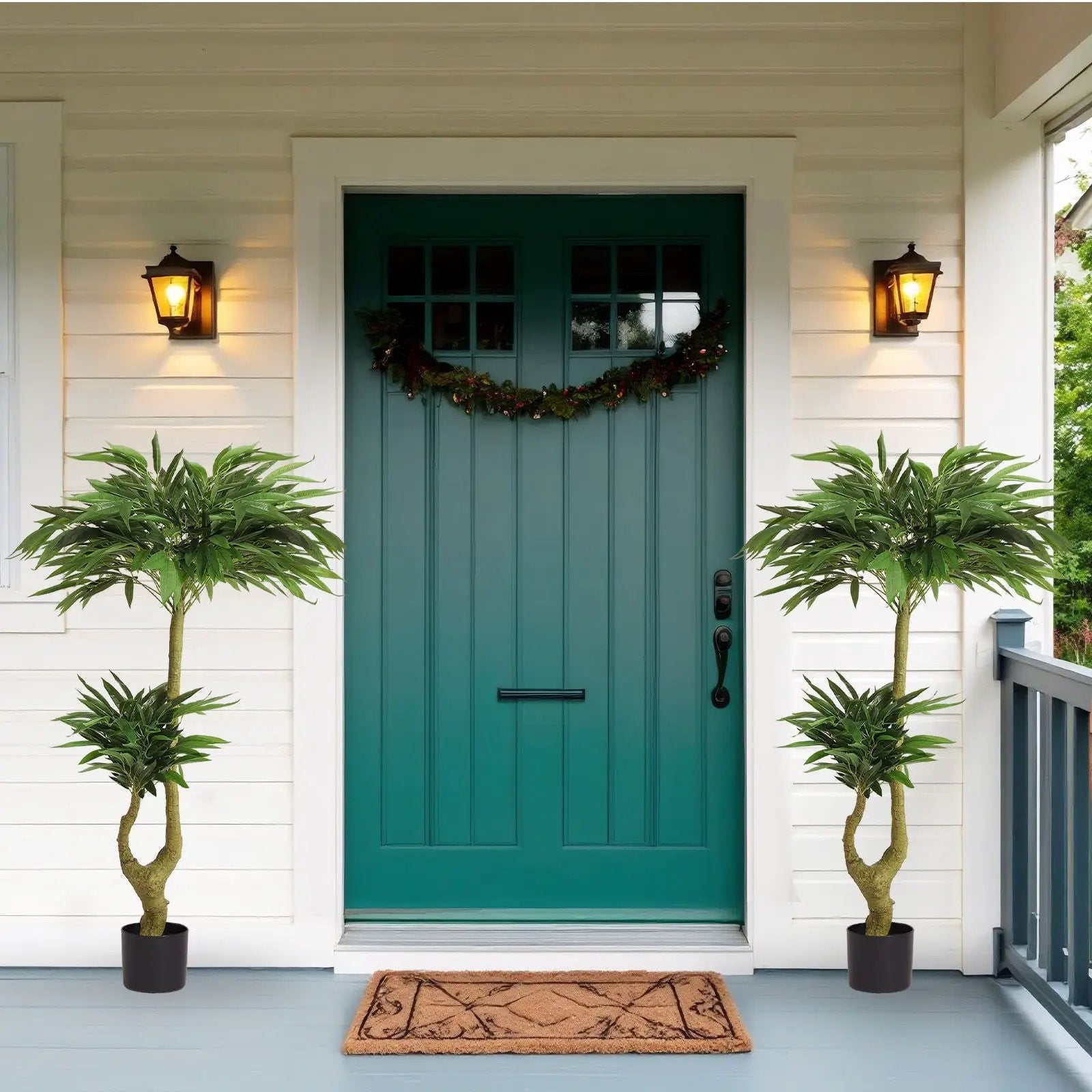 Artificial Dracaena Tree Indoor Faux ery Plant For Decoration, 150Cm - Green by HouseOfZazla