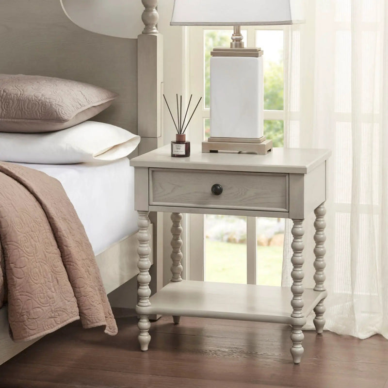 Traditional Durable Nightstand Table With Drawer And Shelf by HouseOfZazla