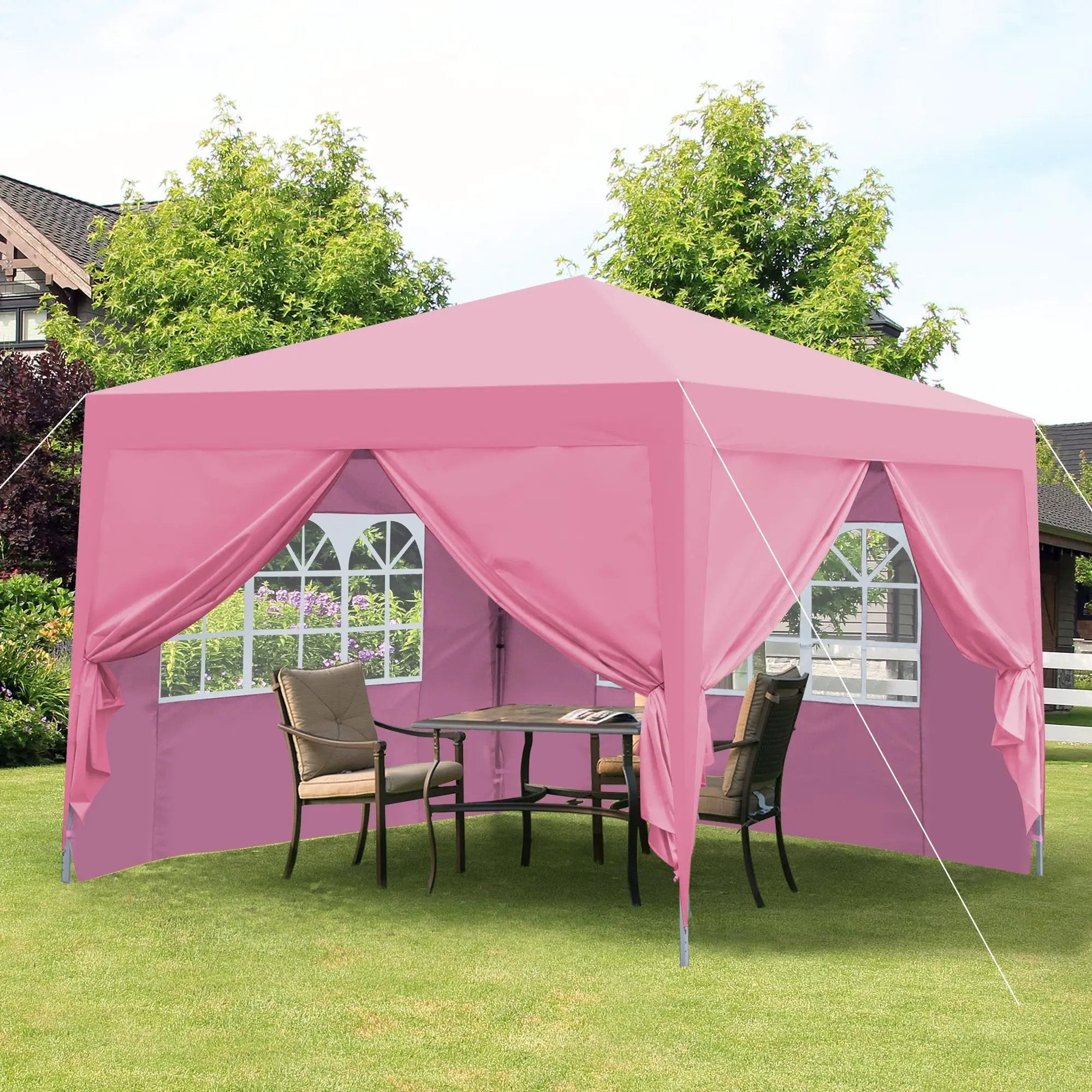 Outdoor 10x10 Ft Pop Up Gazebo Canopy Tent with Removable Sidewalls by HouseOfZazla