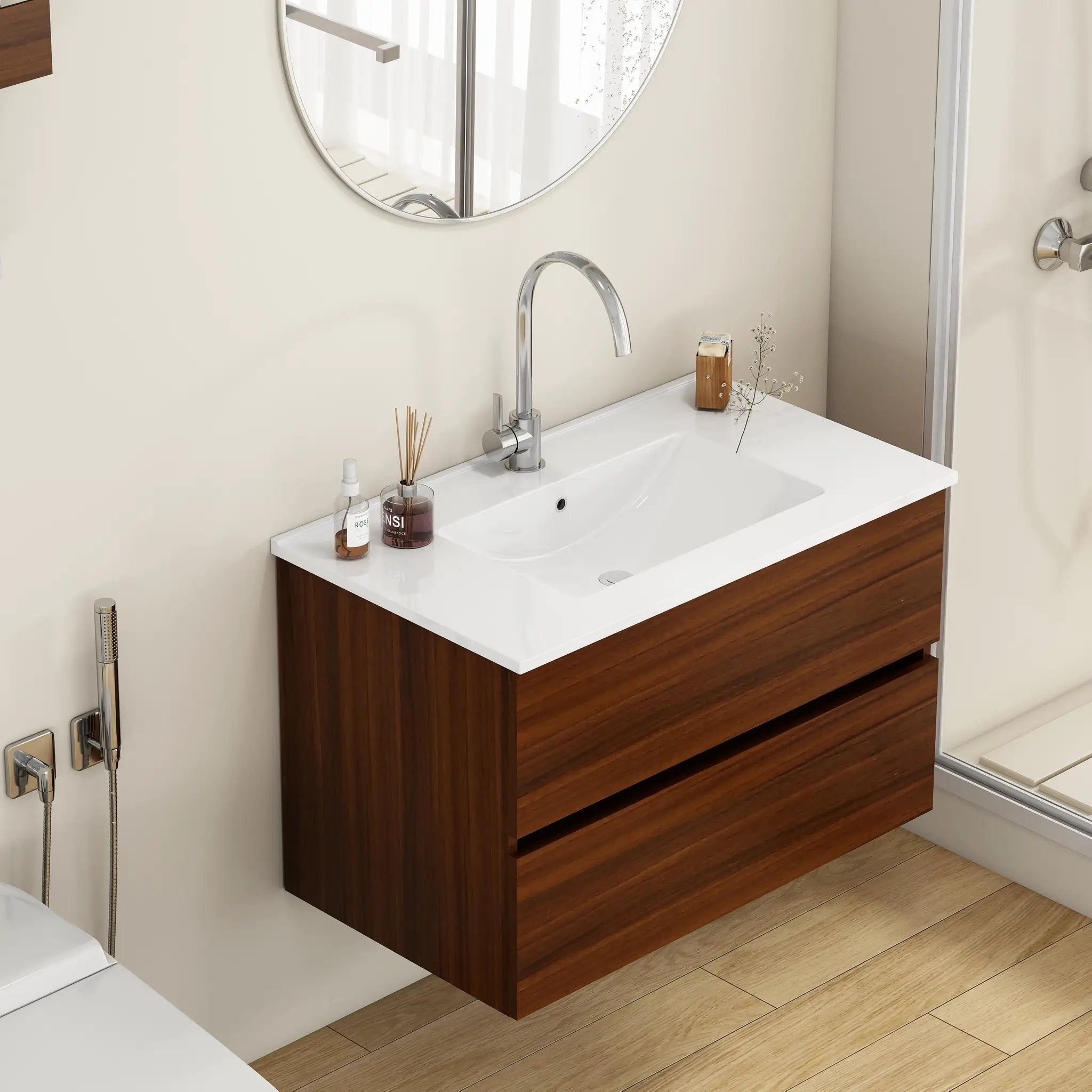32-Inch Wall-Mounted Bathroom Vanity by HouseOfZazla