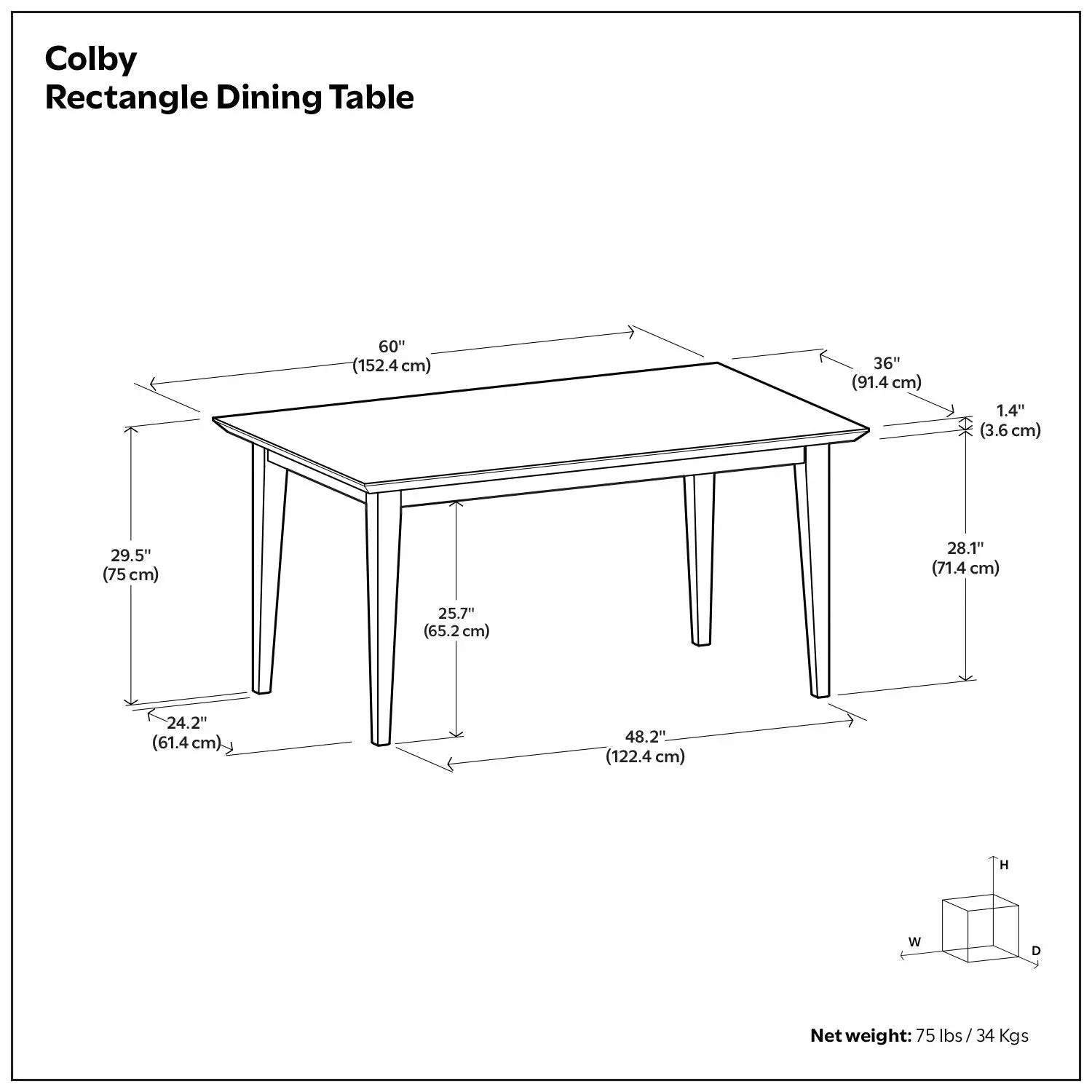 Colby - Dining Table, Contemporary by Unique Piece Furniture