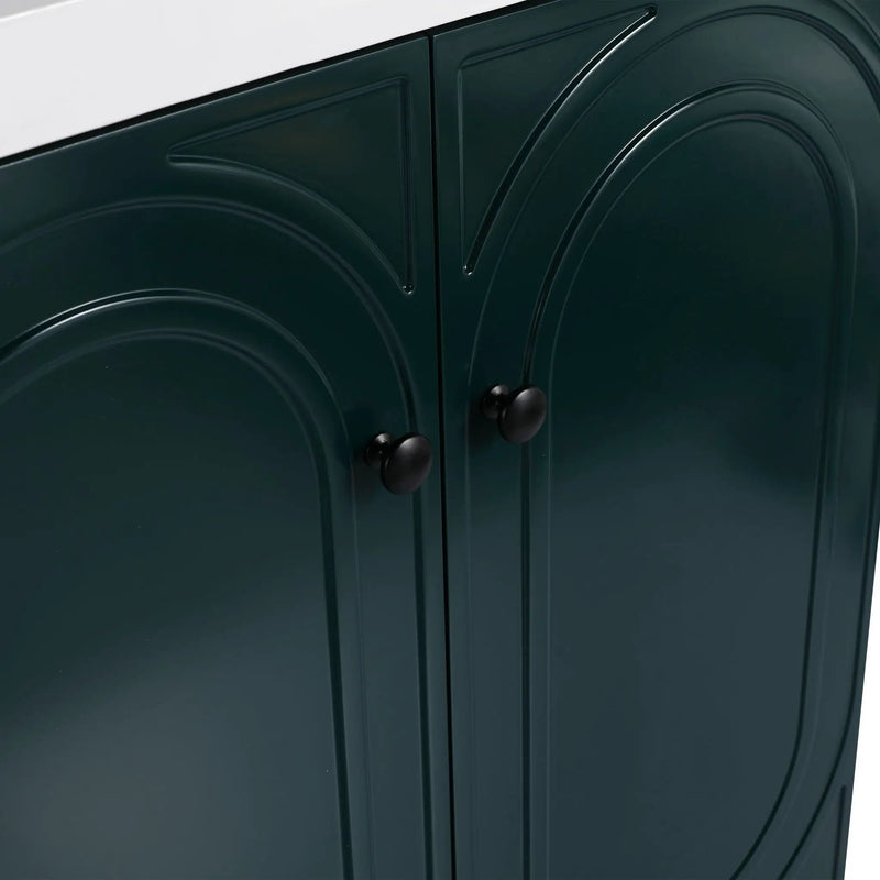Modern Freestanding Bathroom Vanity With Soft Close Cabinet Doors by HouseOfZazla