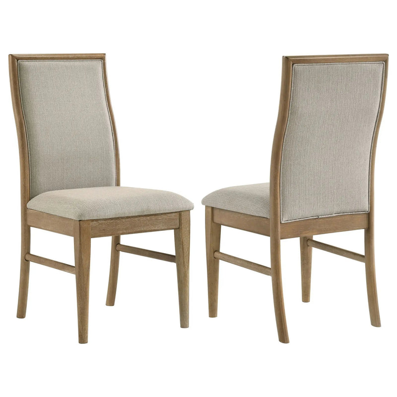 Dreydon - Upholstered Dining Side Chair (Set of 2) - Light Brown by HouseOfZazla