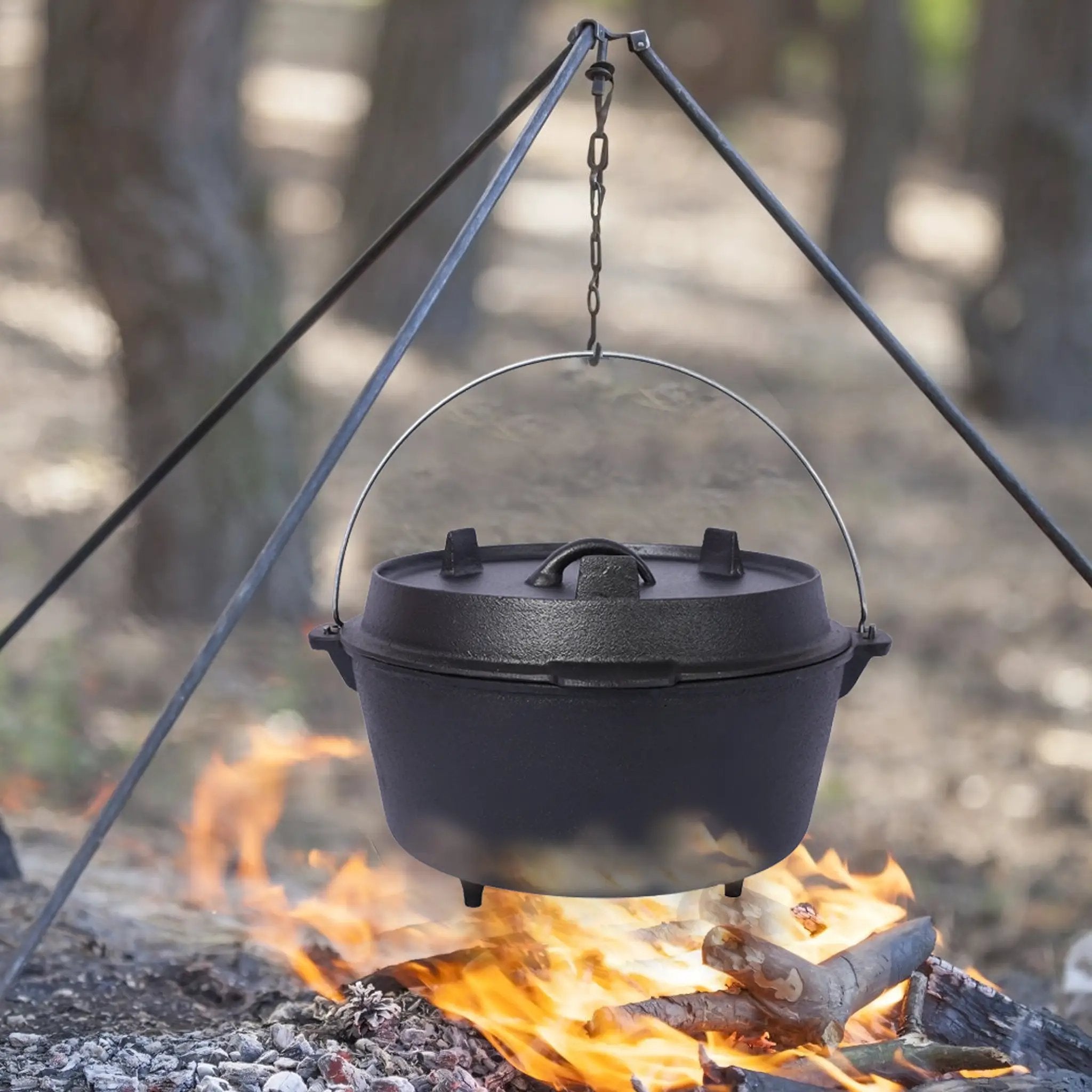 Pre-Seasoned Cast Iron Dutch Oven With Skillet Lid by HouseOfZazla