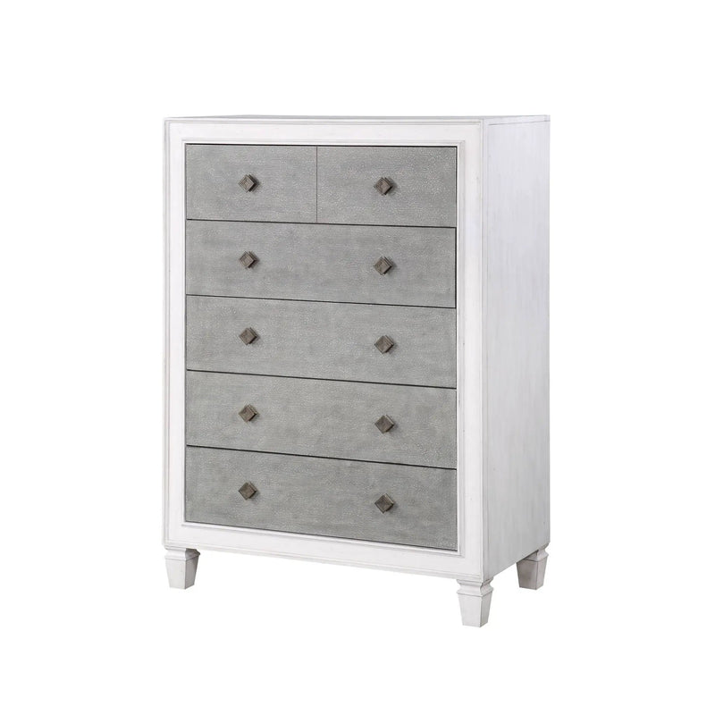 Katia - Weathered Chest - White by Unique Piece Furniture