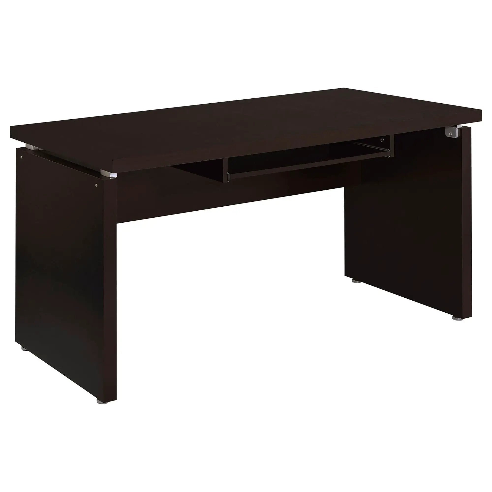 Floating - Top Computer Desk With Pullout Keyboard Shelf - Brown by HouseOfZazla
