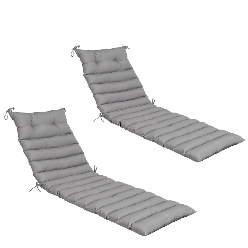 2PCS Set Outdoor Lounge Chair Replacement Cushions - Grey by HouseOfZazla