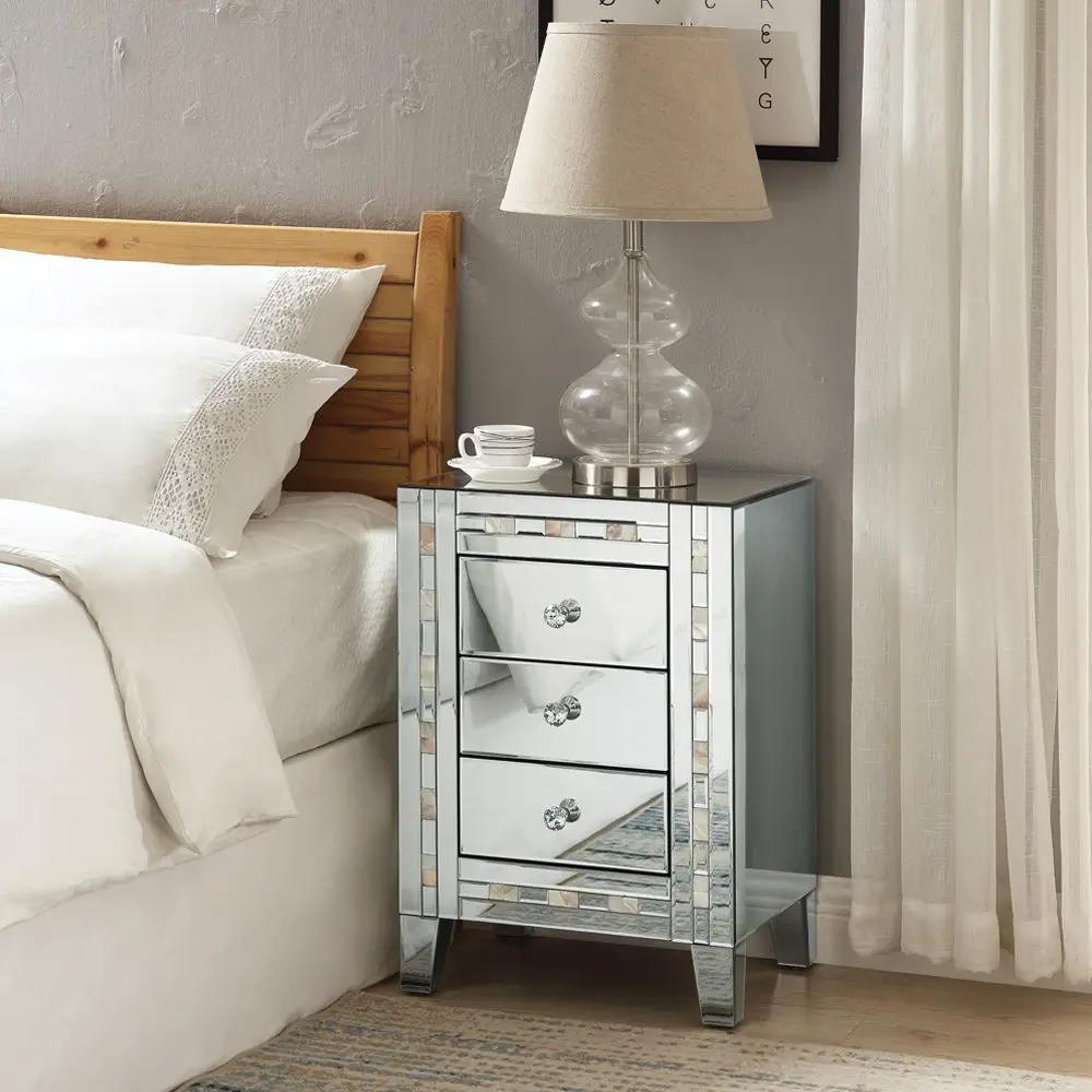 Nasa - Accent Table - Mirrored & Mother Pearl by Unique Piece Furniture