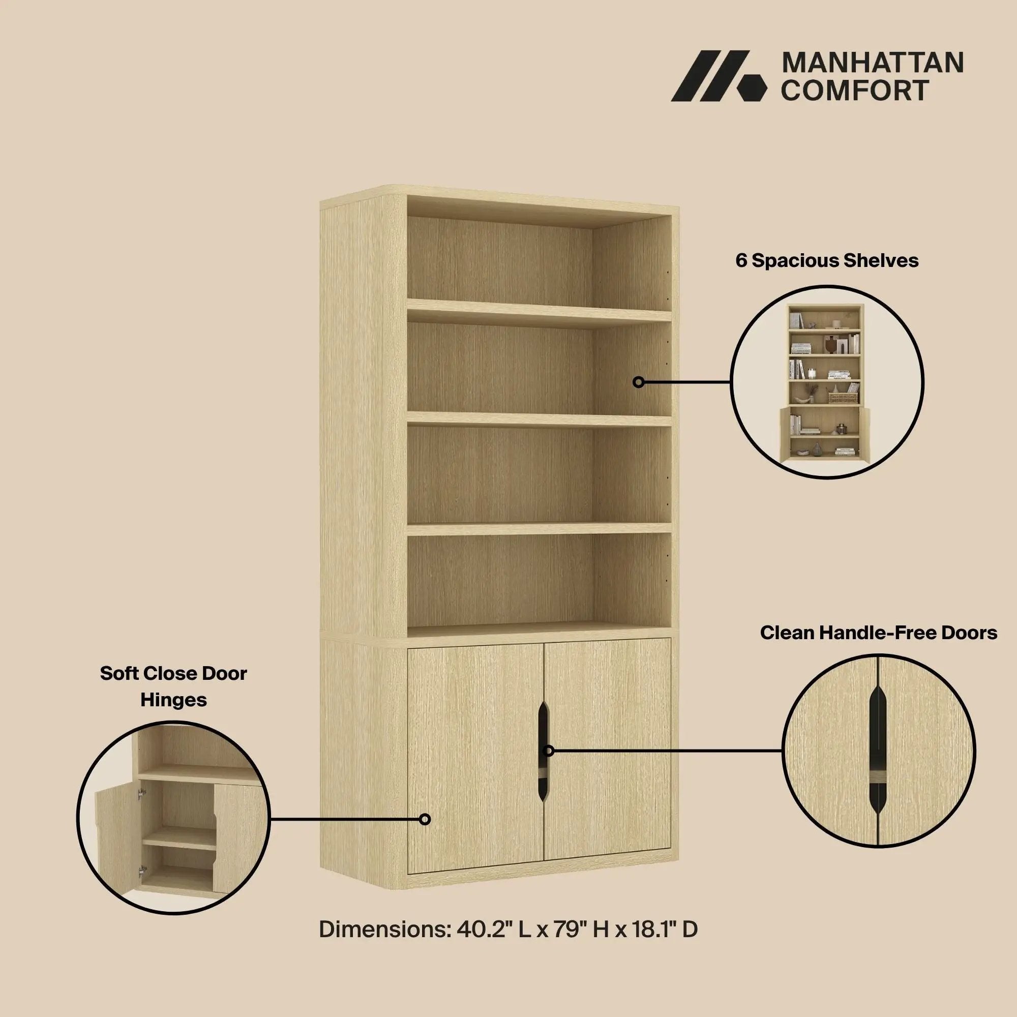 Rivington - Modern Bookcase Cabinet by HouseOfZazla