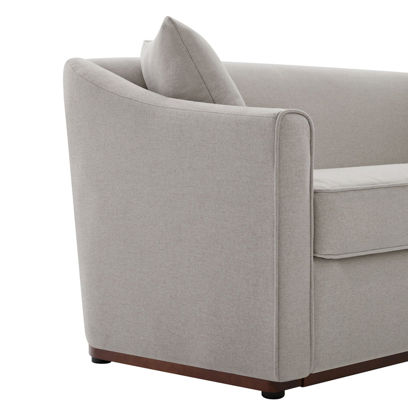 3 Seater Sofa With Wrap Around Armrests And Throw Pillows by HouseOfZazla
