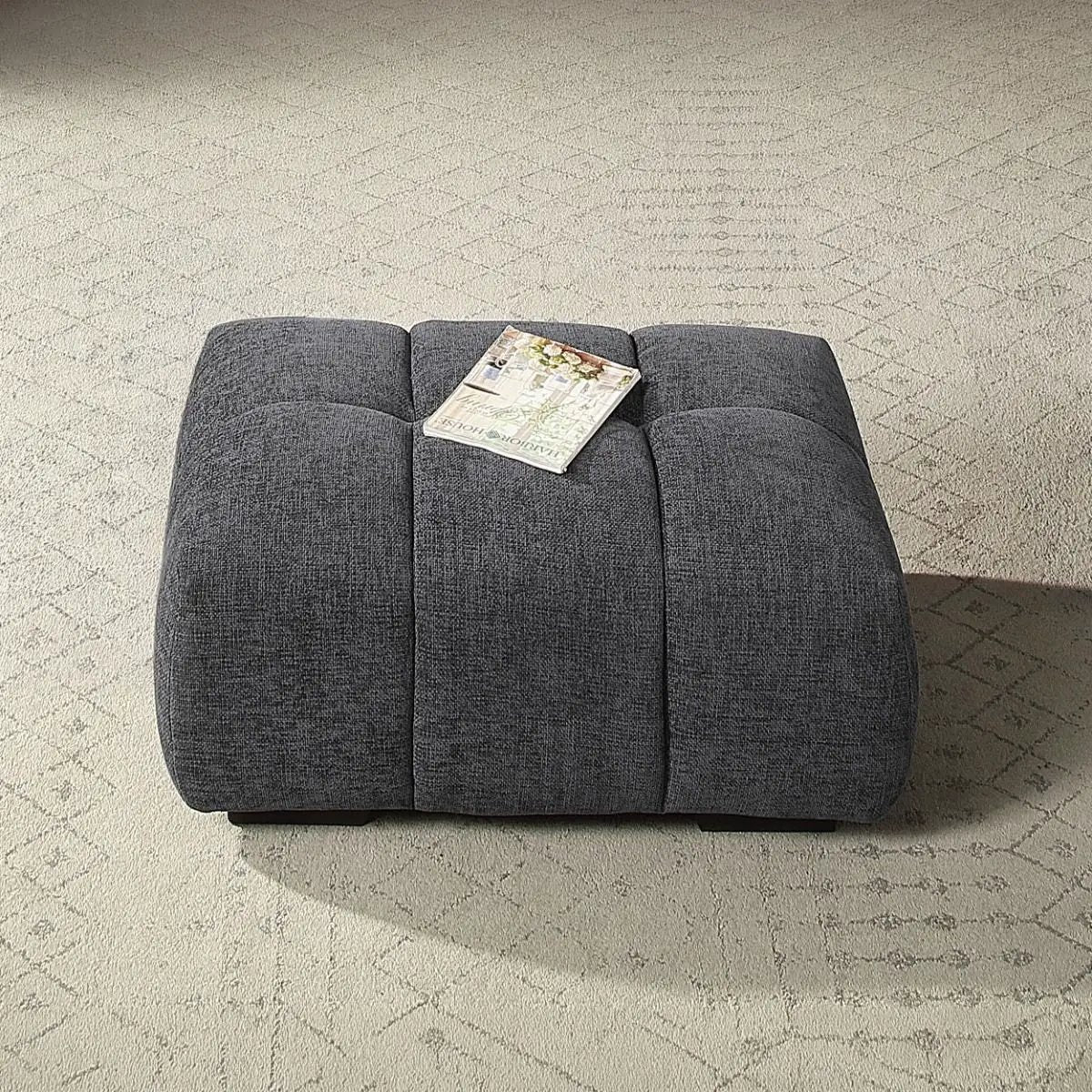 Chosen - Ottoman - Gray Chenille by Unique Piece Furniture