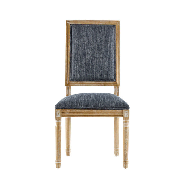 French Country Style Dining Chair With Upholstered Seating And Fluted Legs by HouseOfZazla