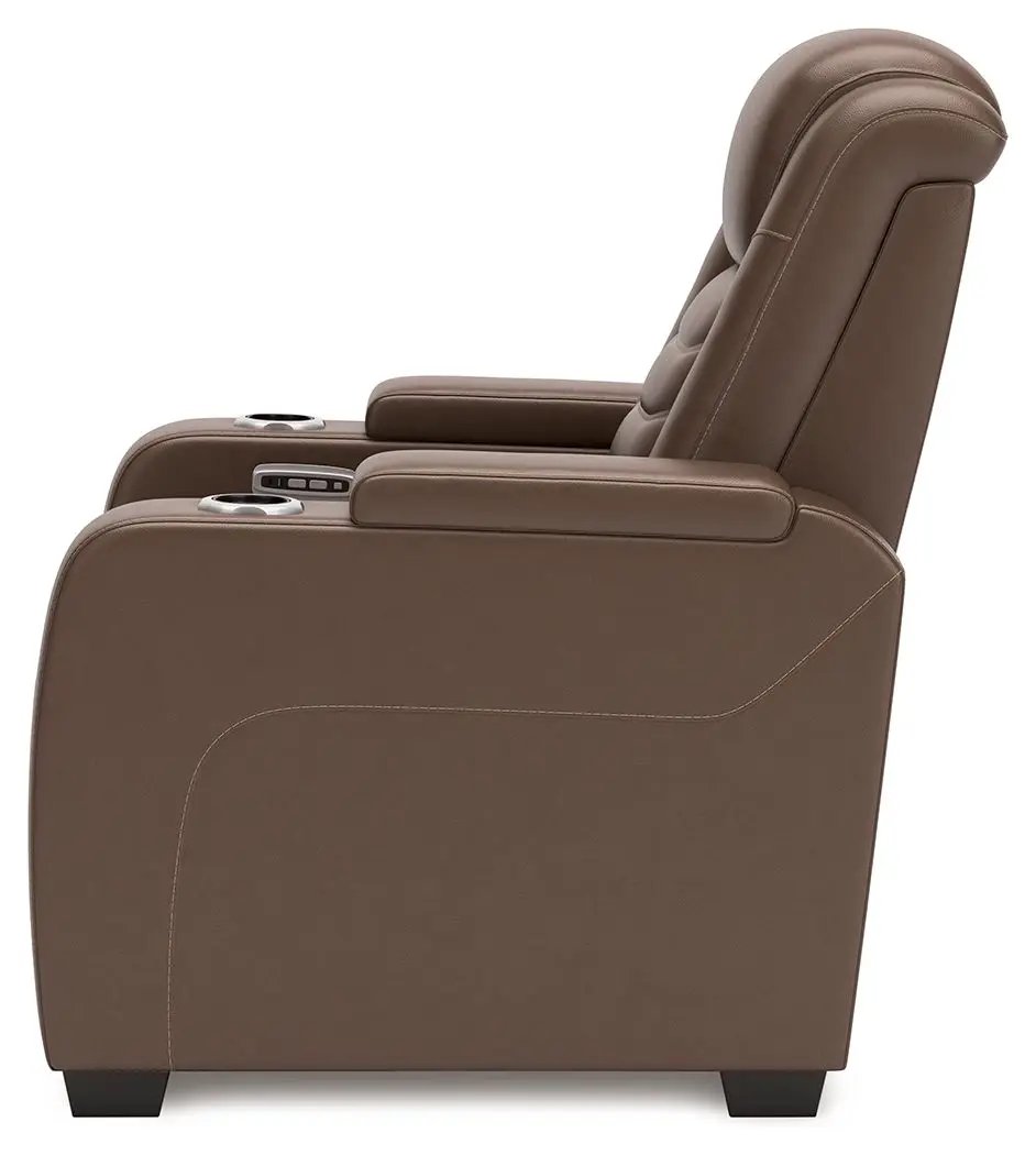 High Impact - Power Recliner / Adj Headrest - Tobacco by Unique Piece Furniture