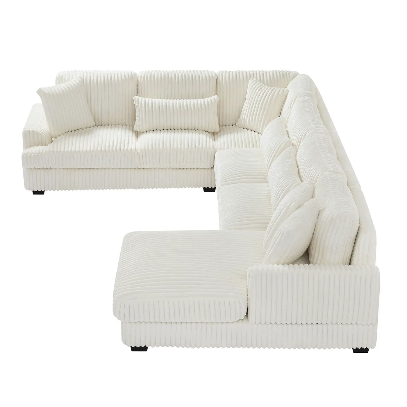Oversized Sectional Sofa U - Shaped Sofa Couch Modern Sofa Upholstered In Soft With A Chaise Lounge For Living Room by HouseOfZazla