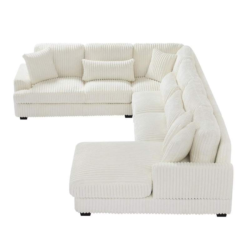 Oversized Sectional Sofa U - Shaped Sofa Couch Modern Sofa Upholstered In Soft With A Chaise Lounge For Living Room by HouseOfZazla