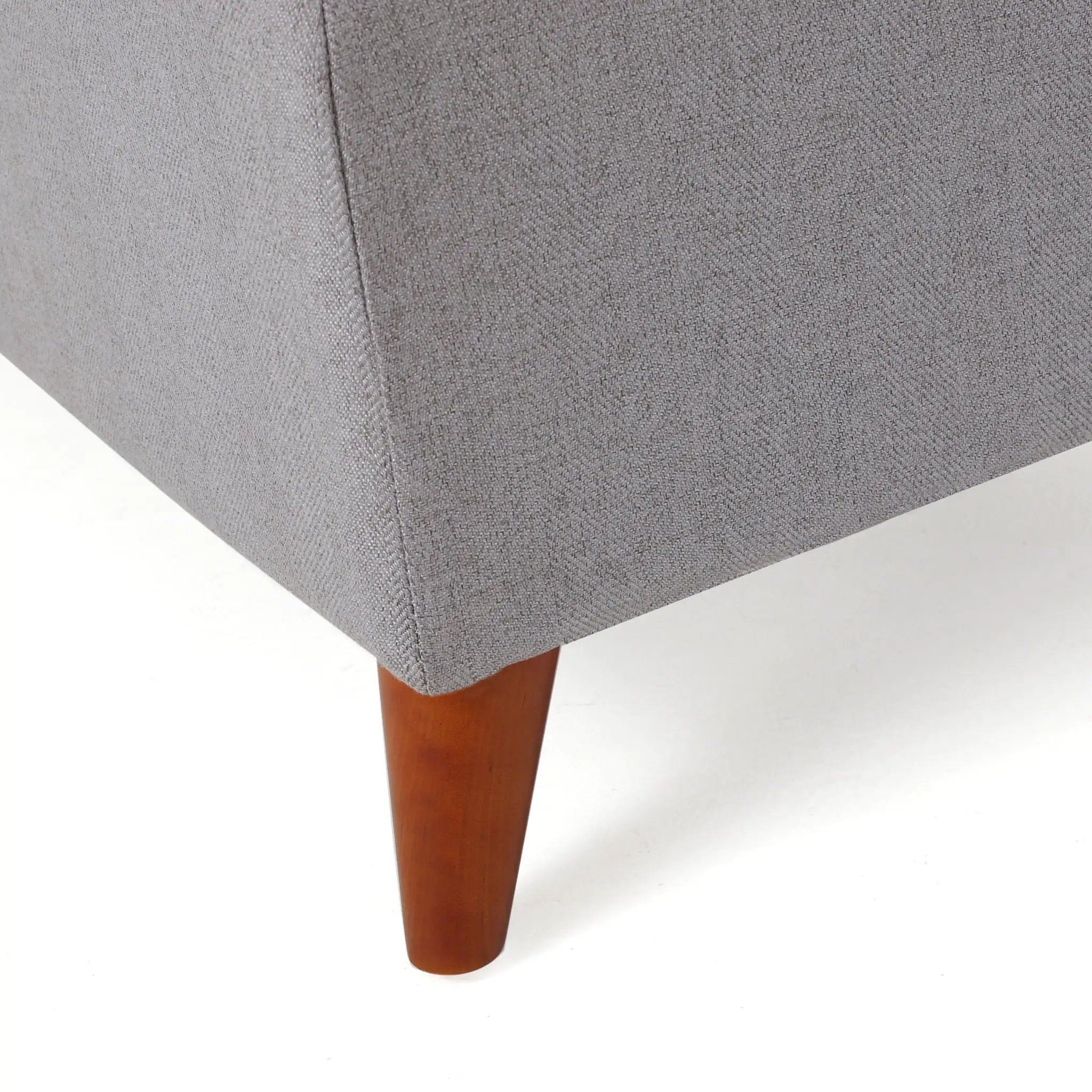 Kinetics Upholstered Storage Ottoman With Lift-Top And Button Tufted Seat - Light Gray by HouseOfZazla