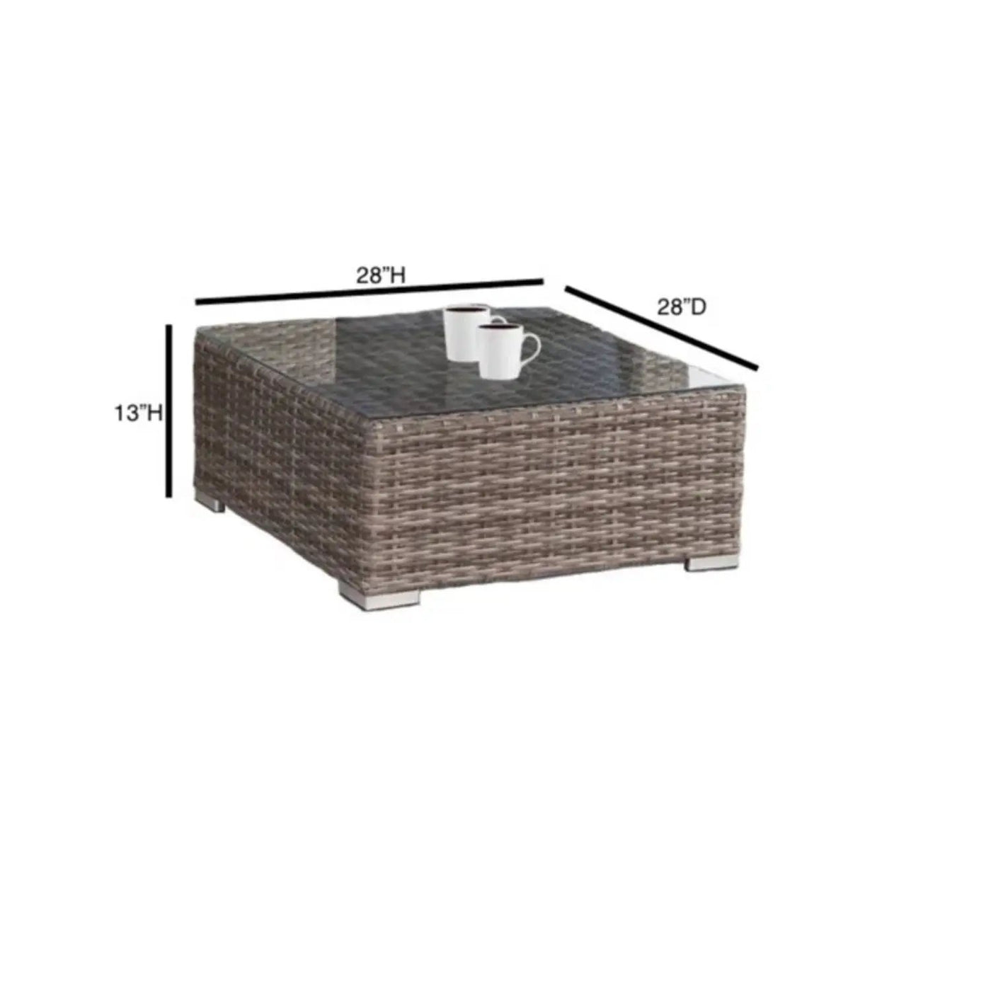 Modern Patio Rattan Sectional Set With Cushions by HouseOfZazla