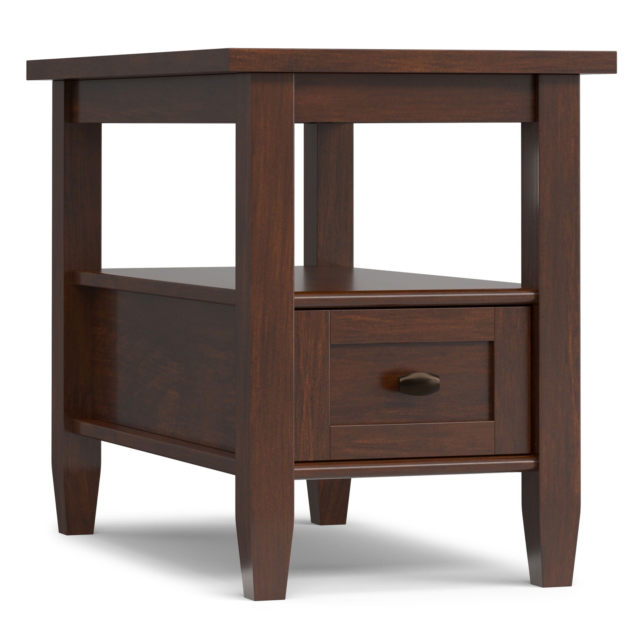 Warm Shaker - Narrow Side Table - Brown by HouseOfZazla