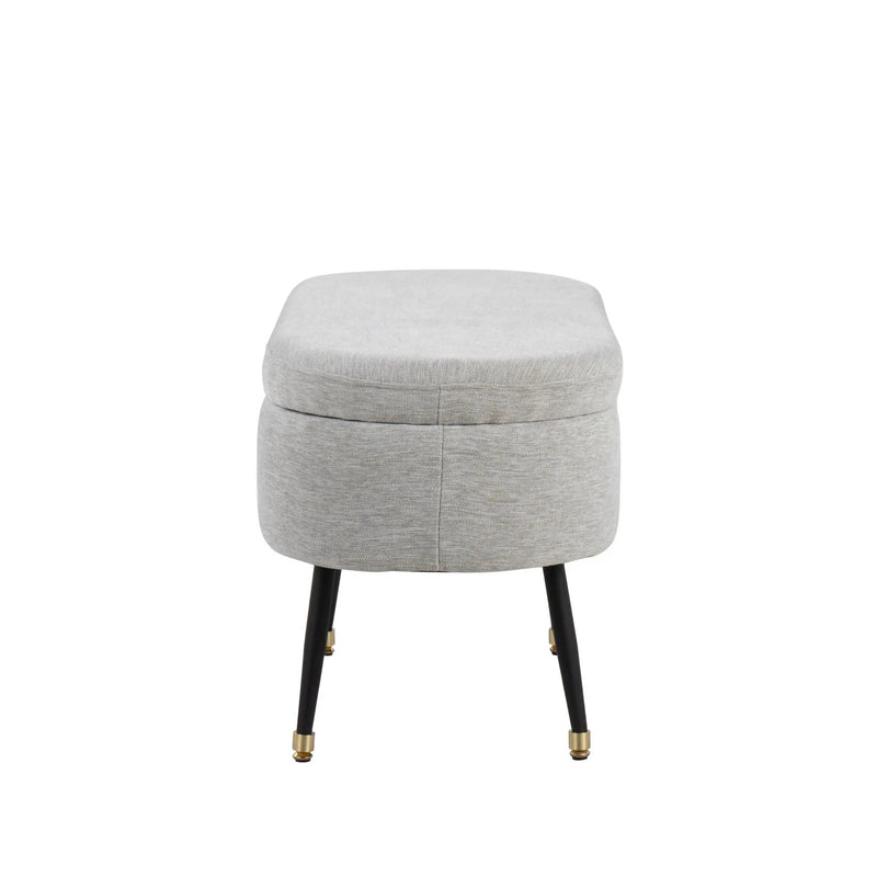 Harvey - Contemporary Storage Bench - Black / Light Gray by Unique Piece Furniture