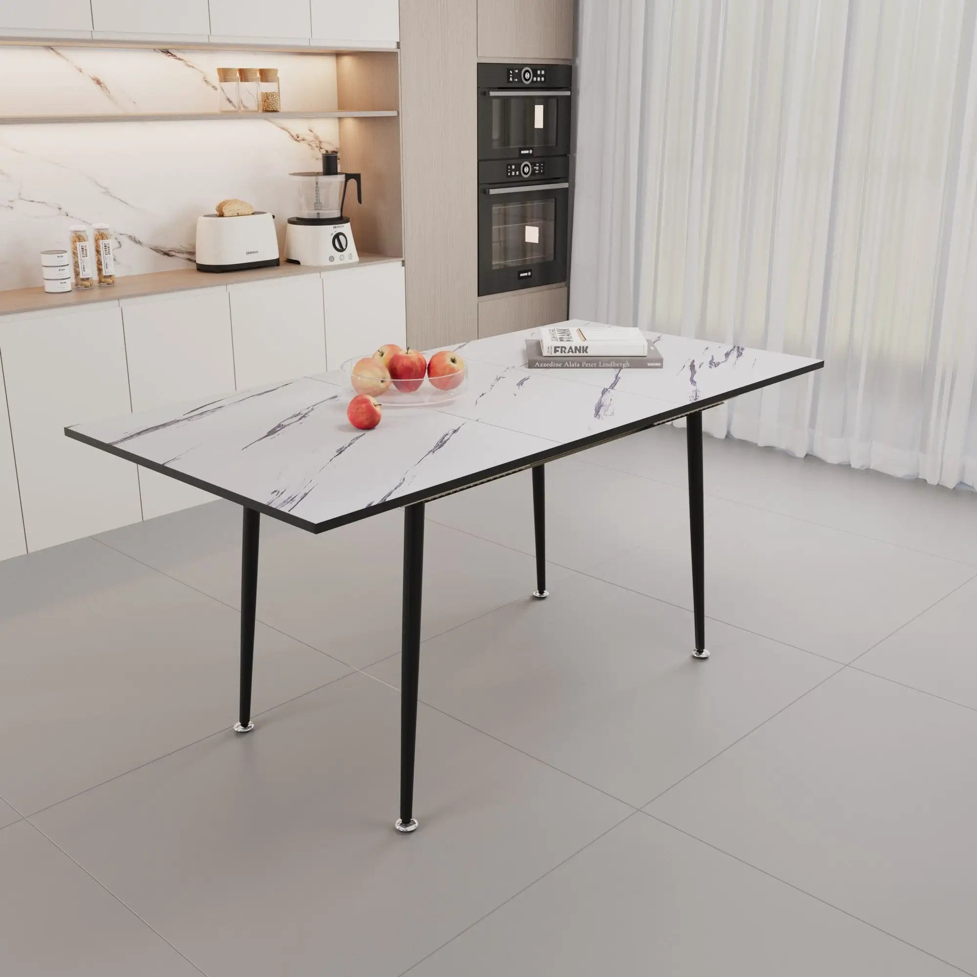 Modern Extendable Dining Table And Chair Set For 2 - 6 People by HouseOfZazla