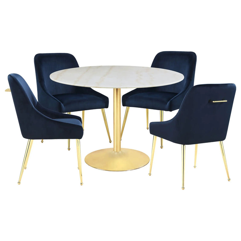 Raleigh - 5 Piece Dining Set - Blue by HouseOfZazla