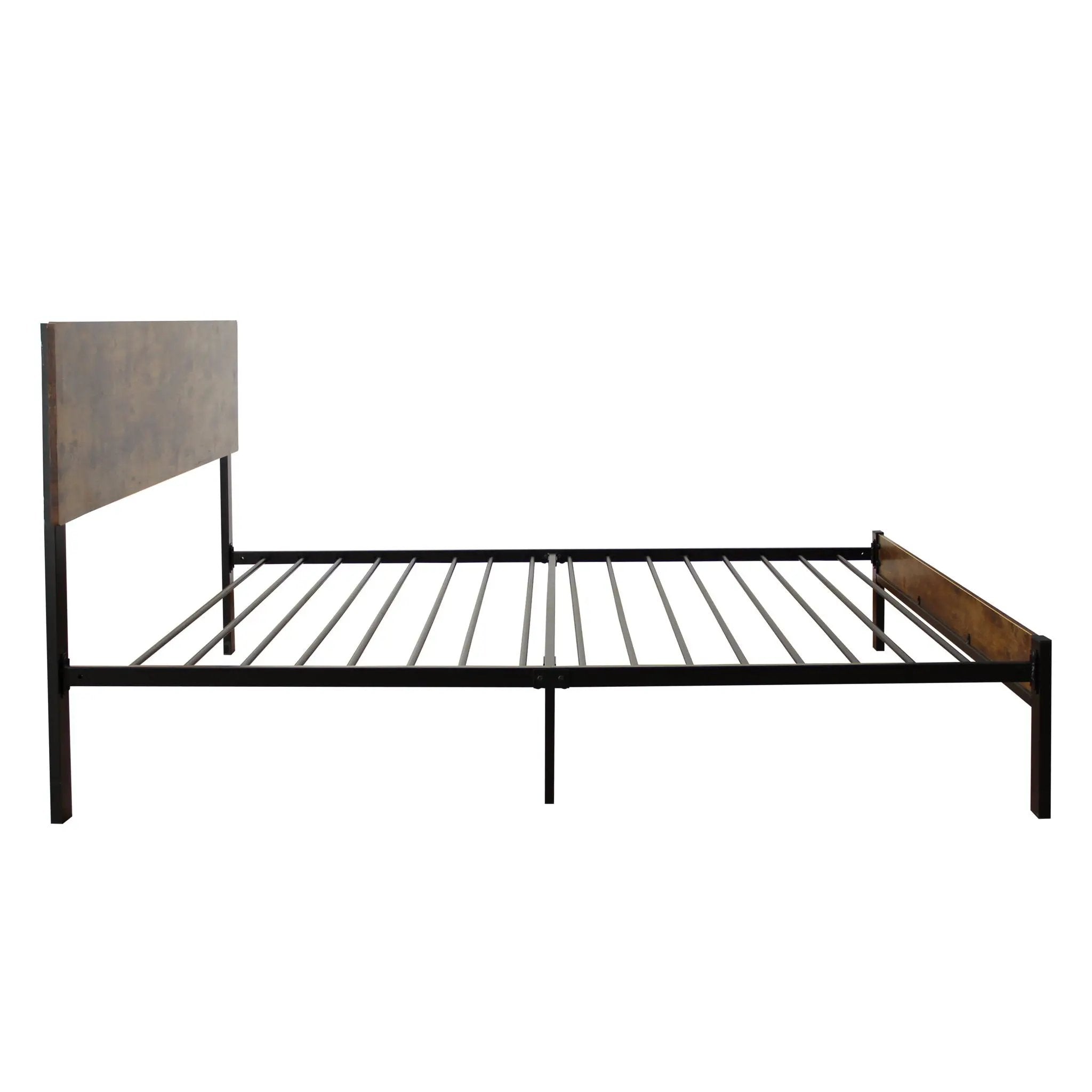 Twin Metal Bed Sturdy System Metal Bed Frame - Black by HouseOfZazla