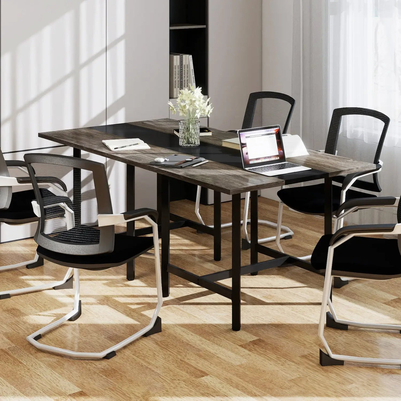 39.5" Square Conference Table with Thickened Tabletop by DirectDeals