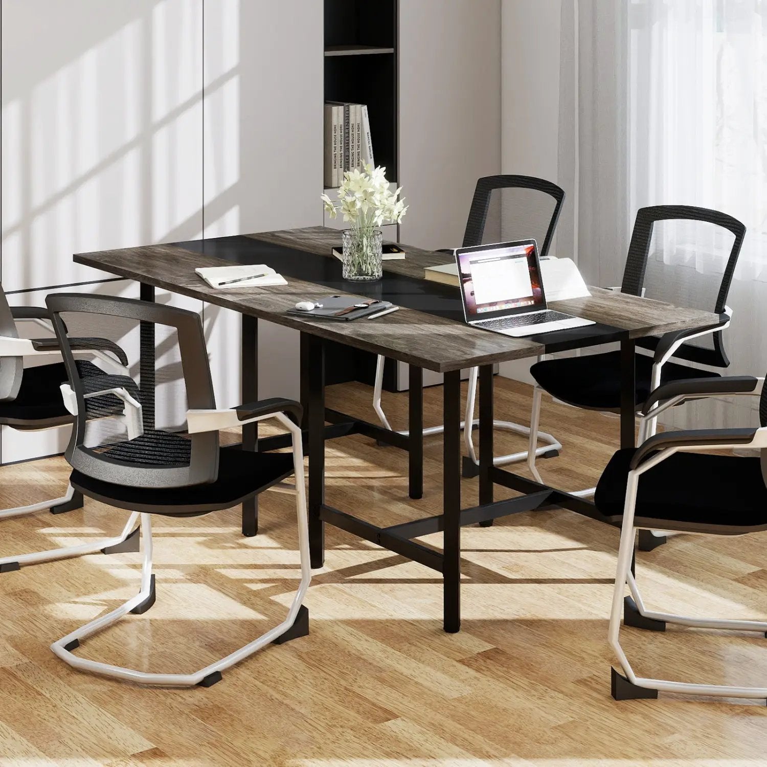 39.5" Square Conference Table with Thickened Tabletop by DirectDeals