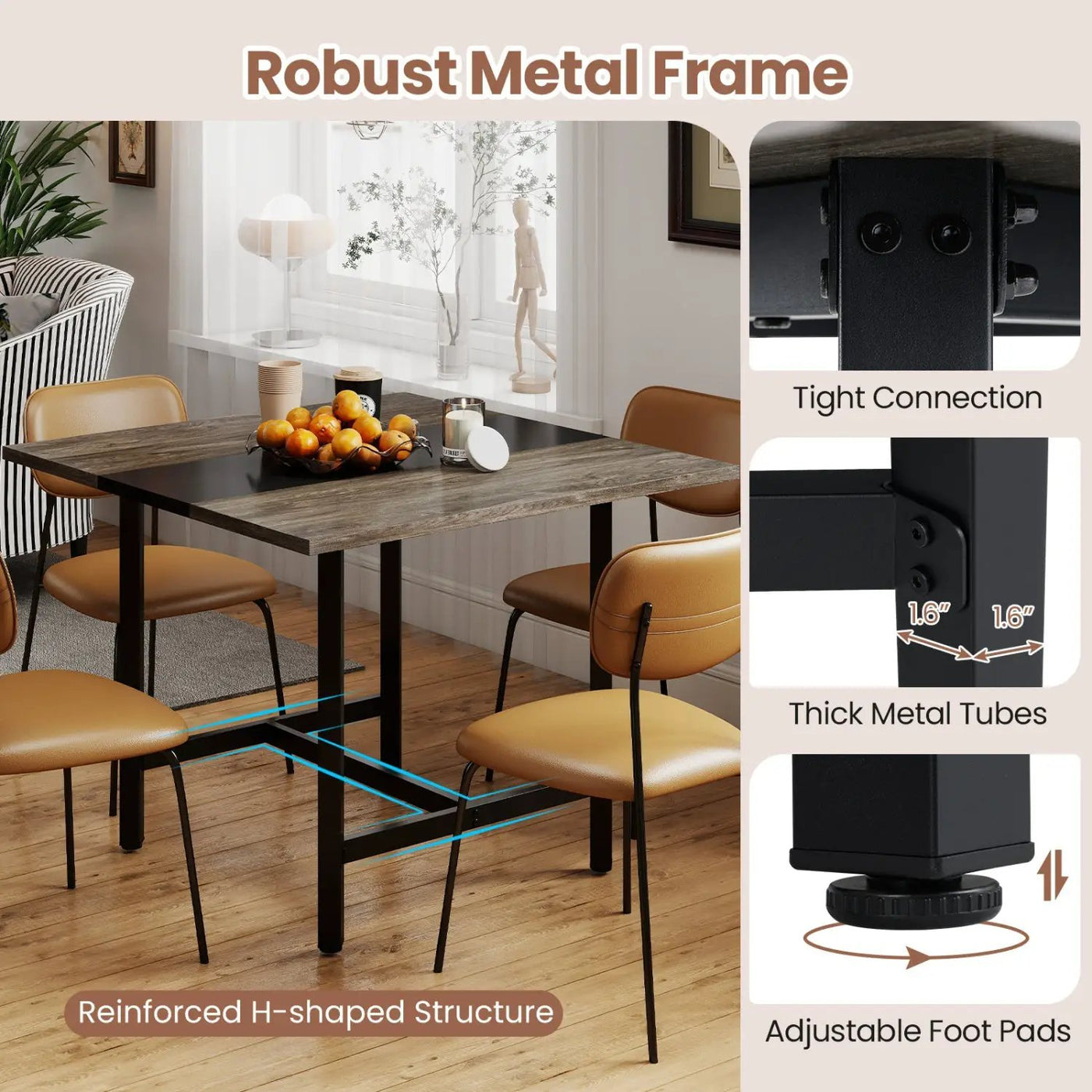 39.5" Square Conference Table with Thickened Tabletop by DirectDeals