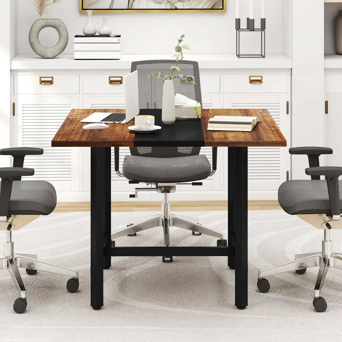 39.5" Square Conference Table with Thickened Tabletop by DirectDeals