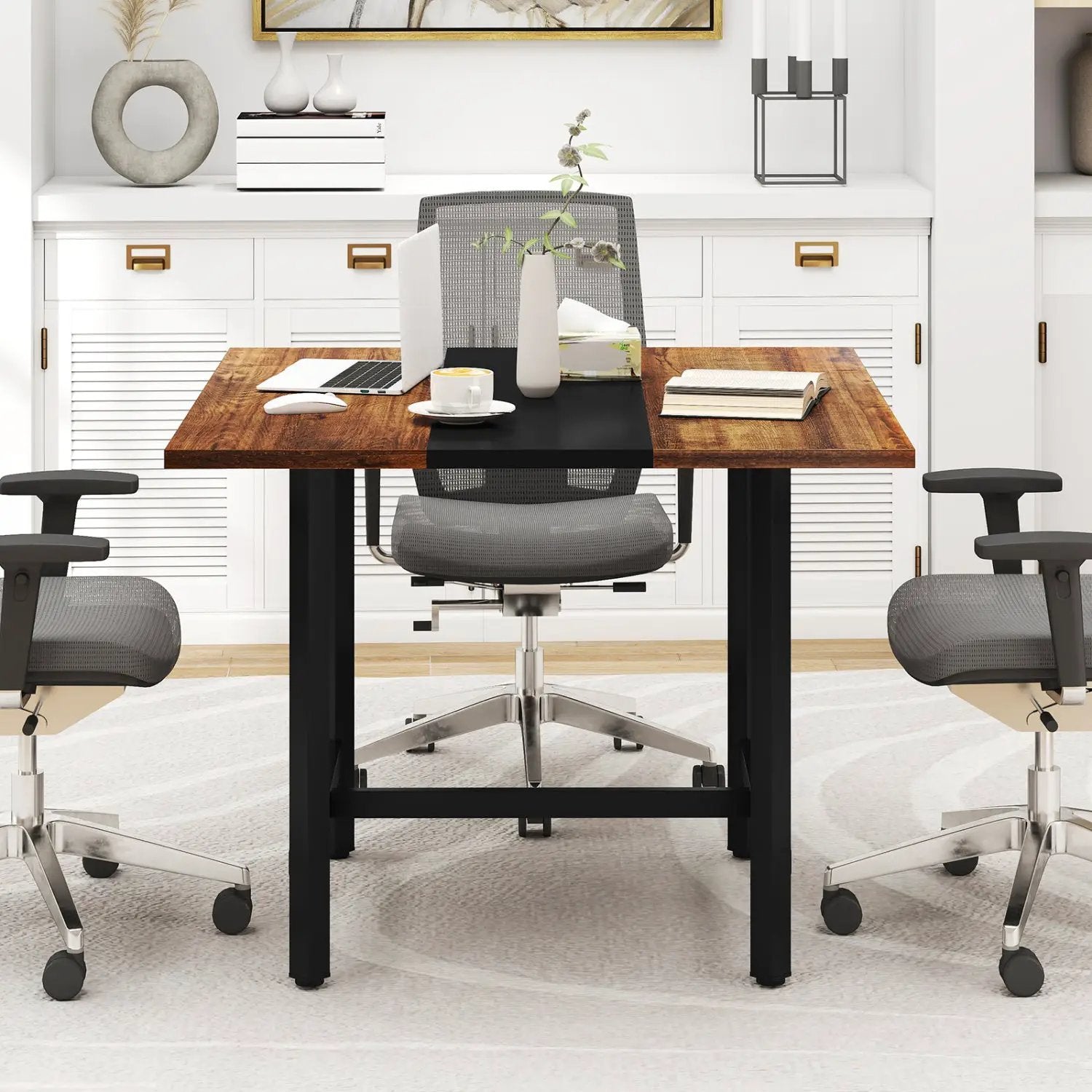 39.5" Square Conference Table with Thickened Tabletop by DirectDeals